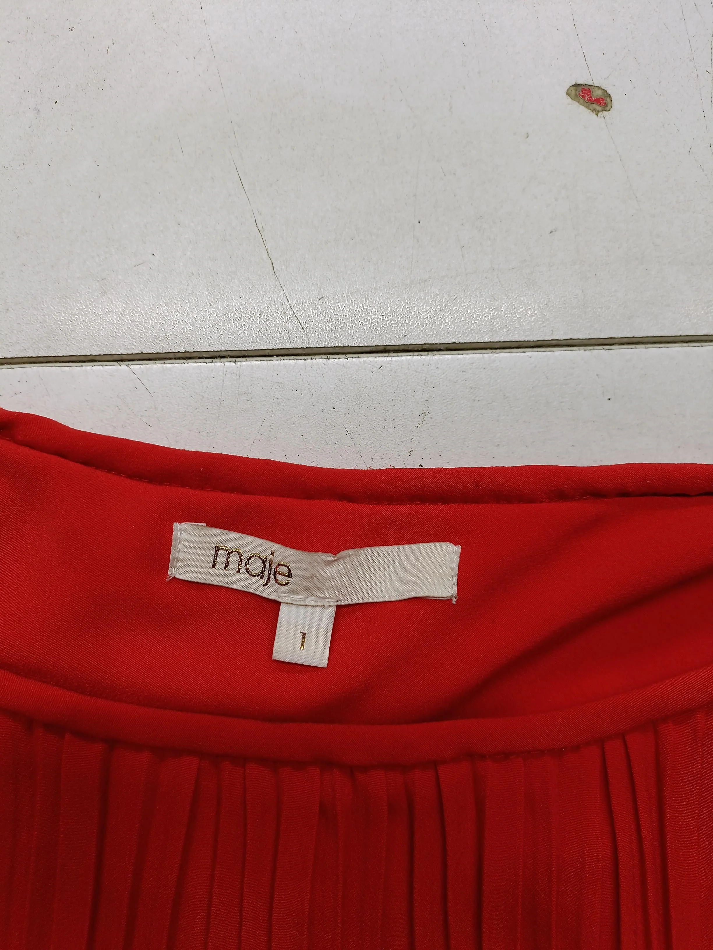 Maje Shirt Mini Dress S in Red - Image 5