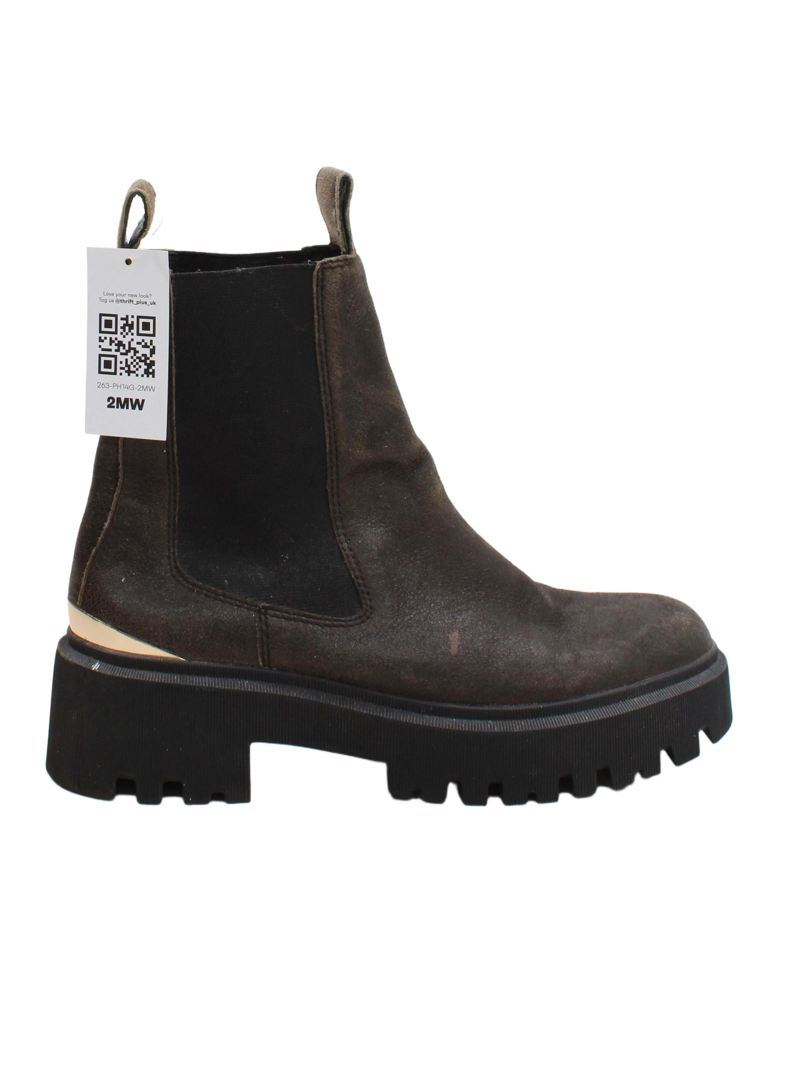 Maje Women's Boots UK 7 Brown 100% Suede Chelsea