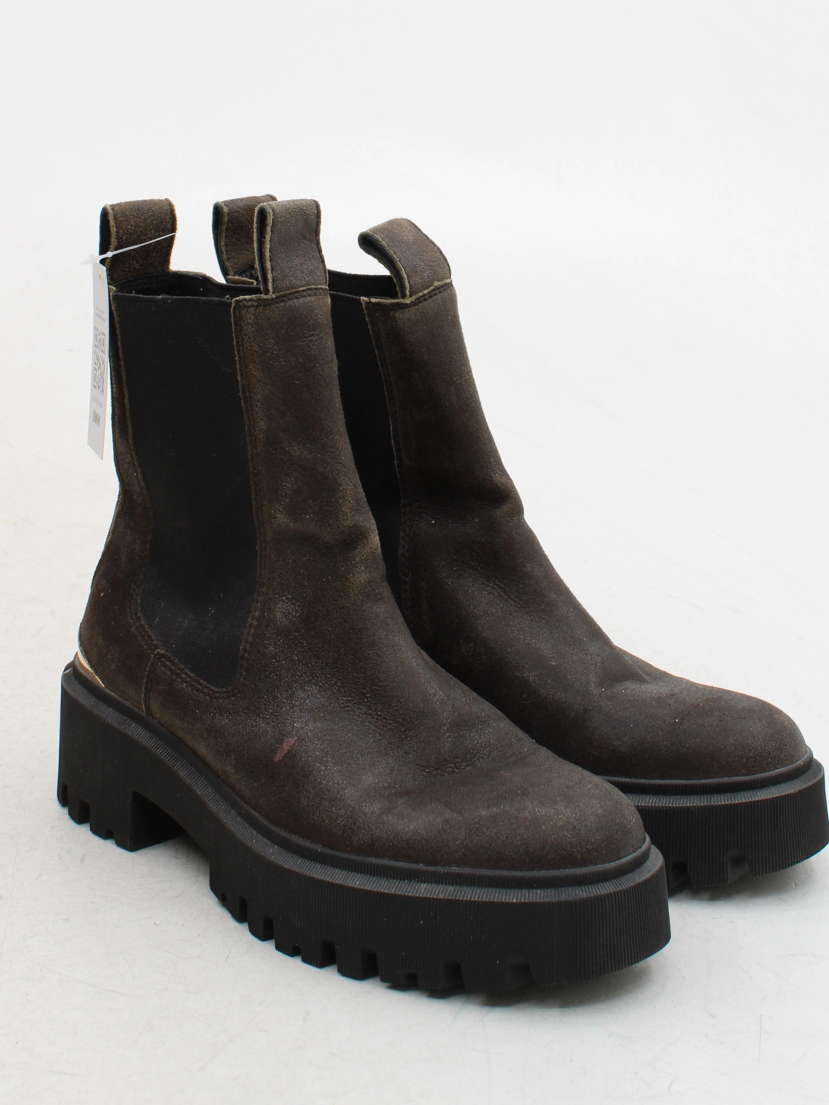 Maje Women's Boots UK 7 Brown 100% Suede Chelsea - Image 4