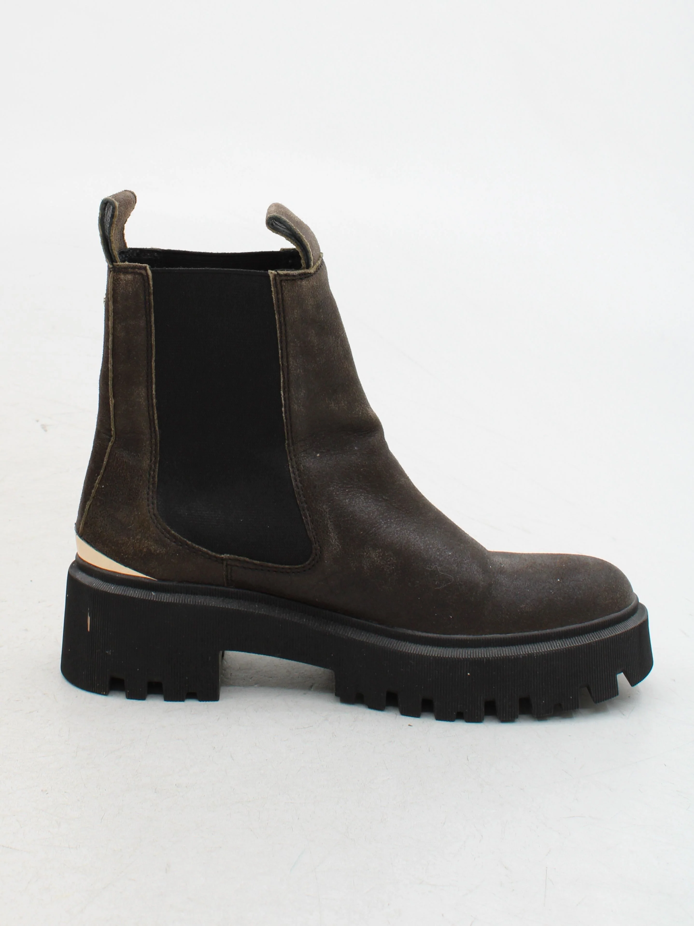 Maje Women's Boots UK 7 Brown 100% Suede Chelsea - Image 5