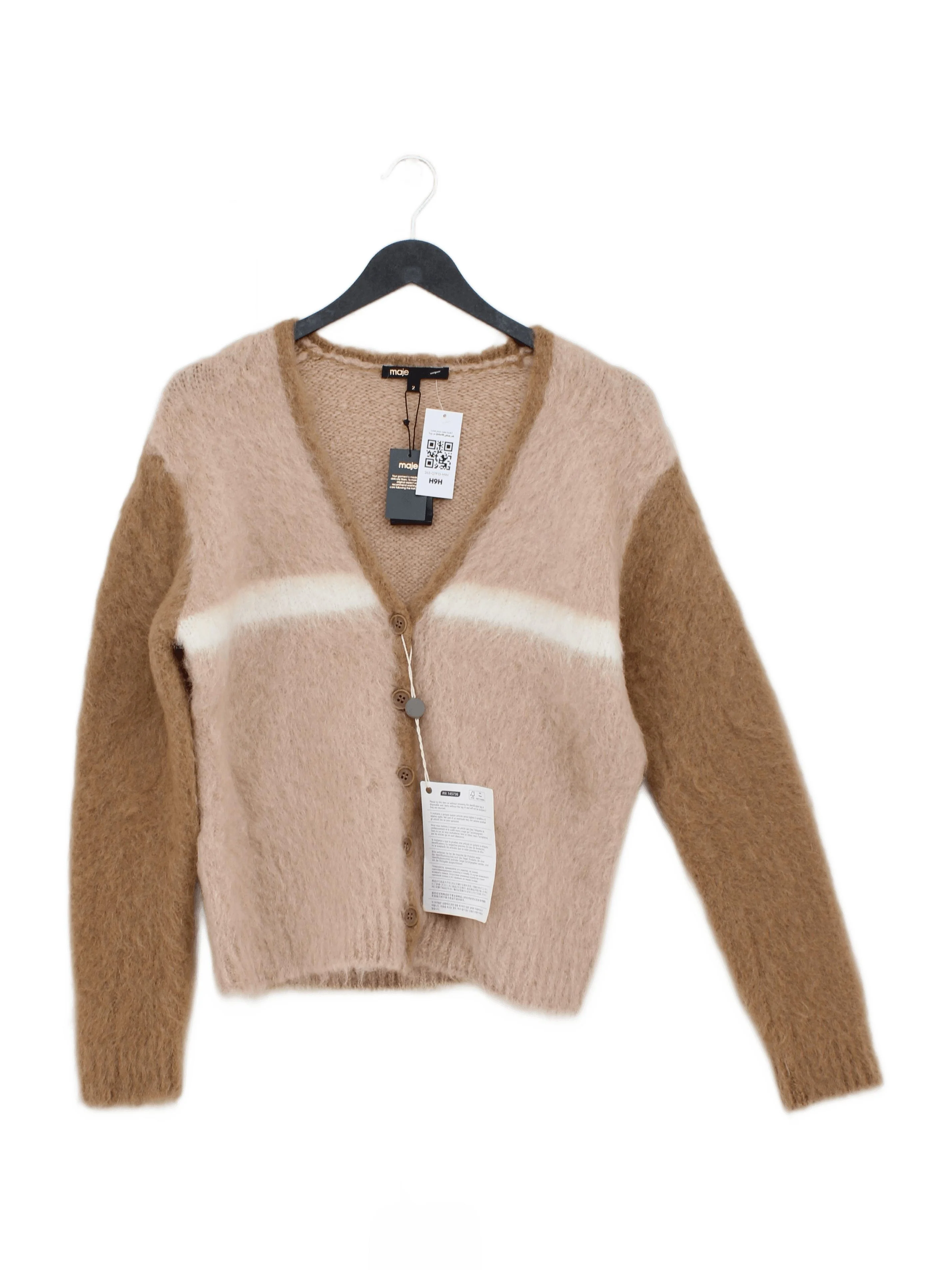 Maje Women's Cardigan UK 10 Multi Mohair New with tags
