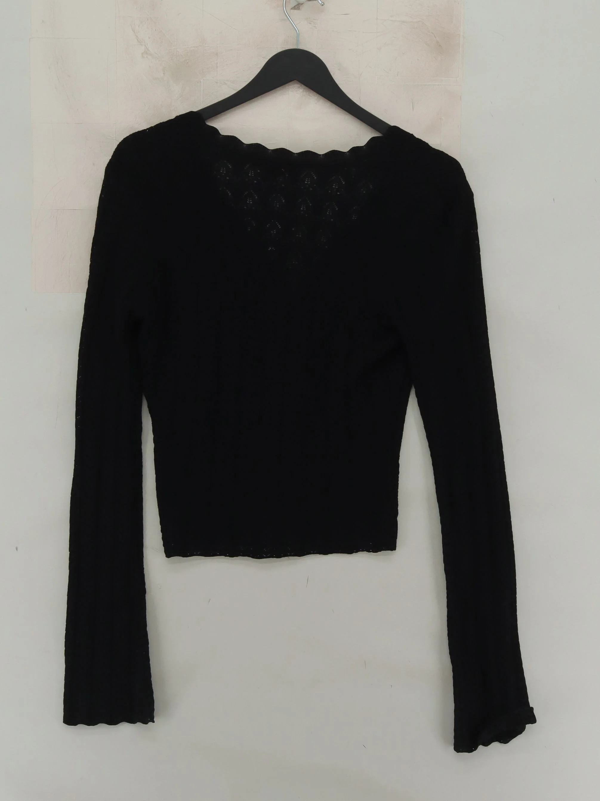 Maje Women's Cardigan UK 8 Black Nylon with Viscose, Polyester V-Neck Cardigan - Image 2