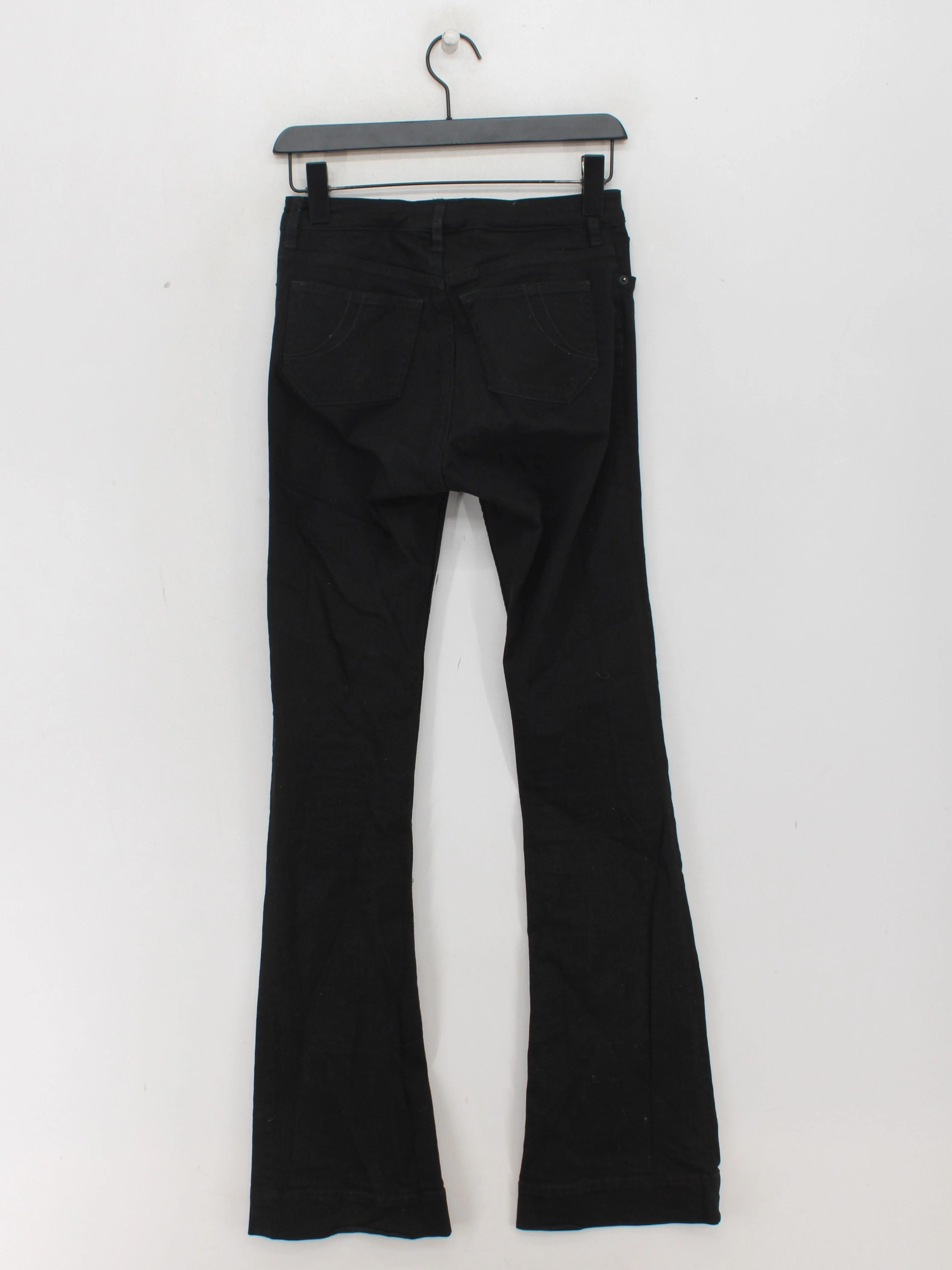Maje Women's Jeans W 28 in Black Cotton with Polyester, Elastane Flared - Image 2