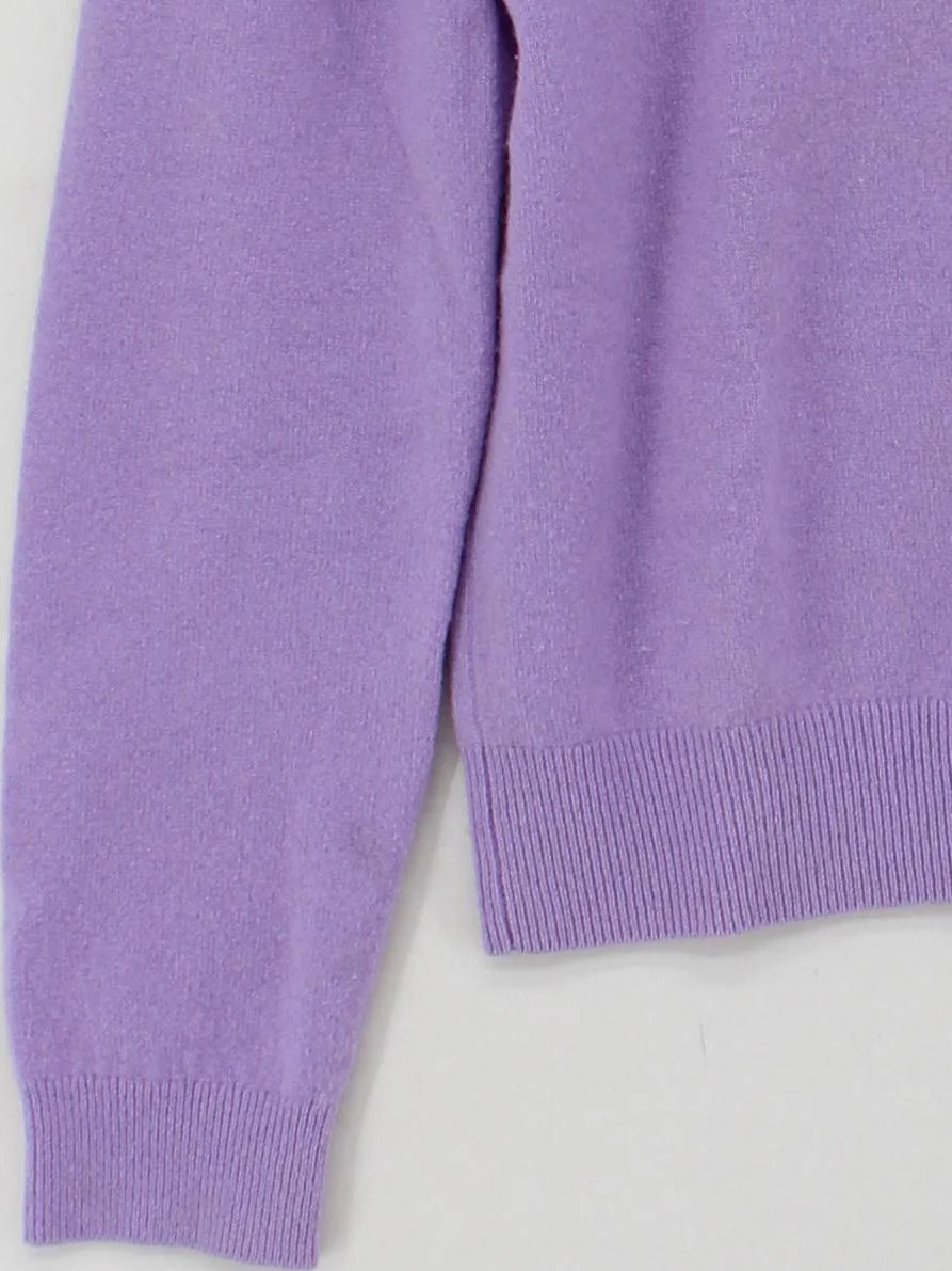 Maje Women's Jumper UK 10 Purple Cashmere with Polyamide, Elastane Pullover - Image 4