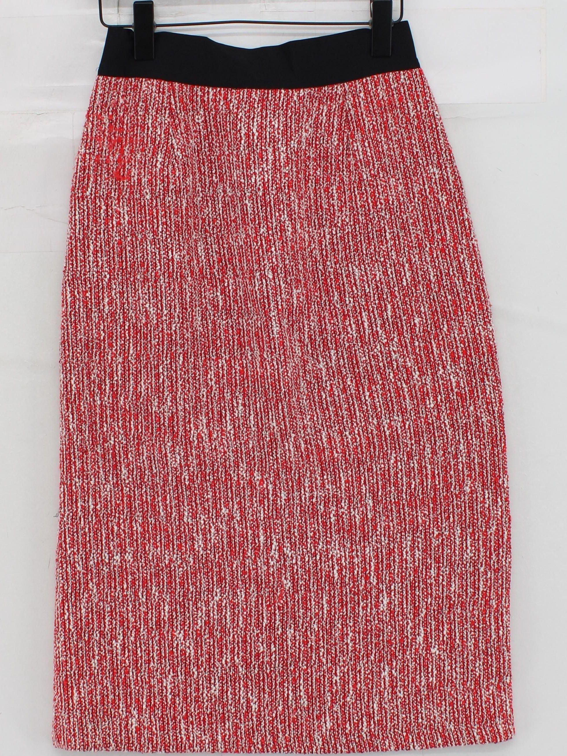 Maje Women's Midi Skirt UK 12 Red 100% Other Midi Straight & Pencil - Image 2