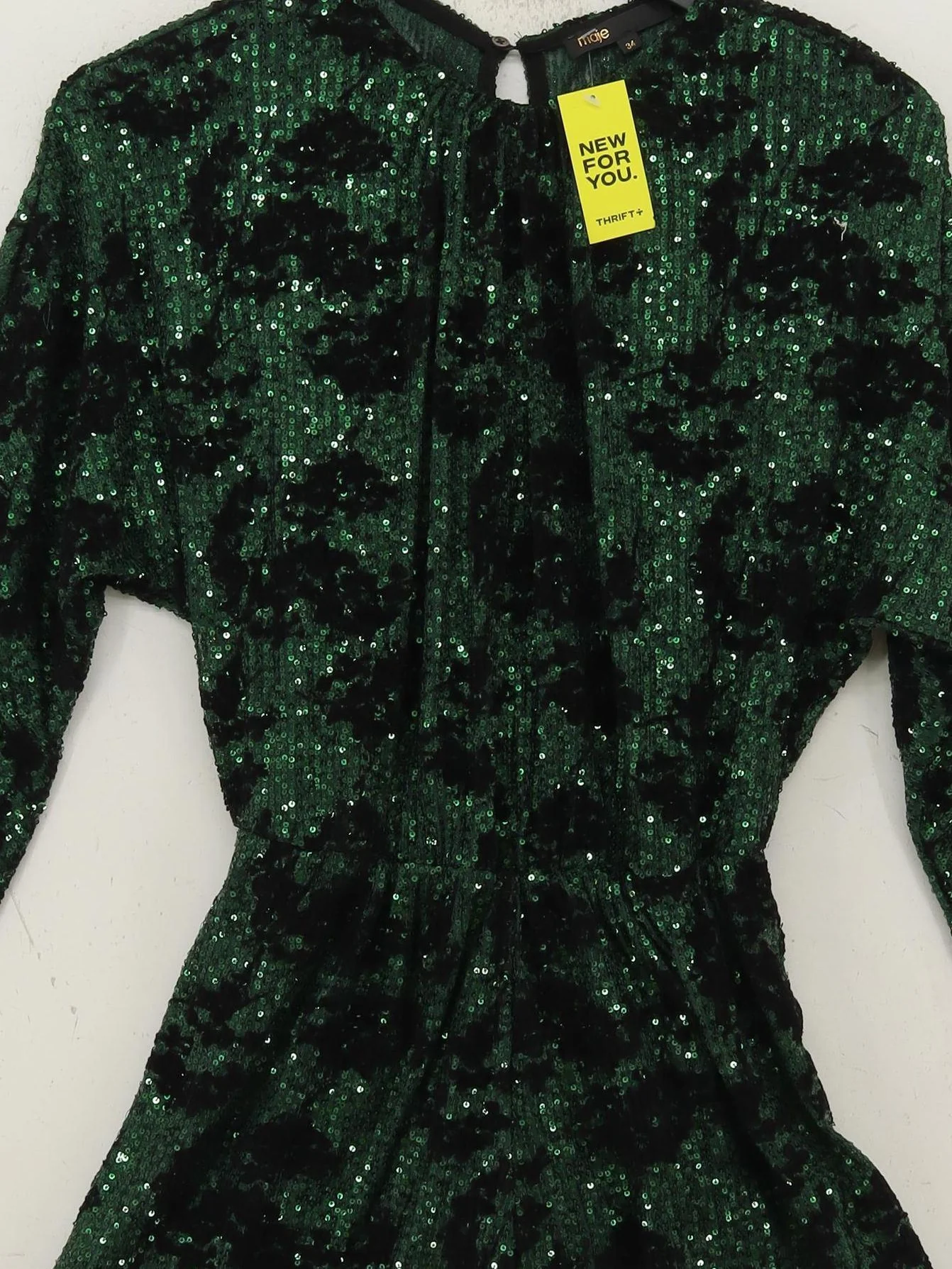 Maje Women's Playsuit UK 6 Green Polyester with Polyamide Playsuit - Image 3