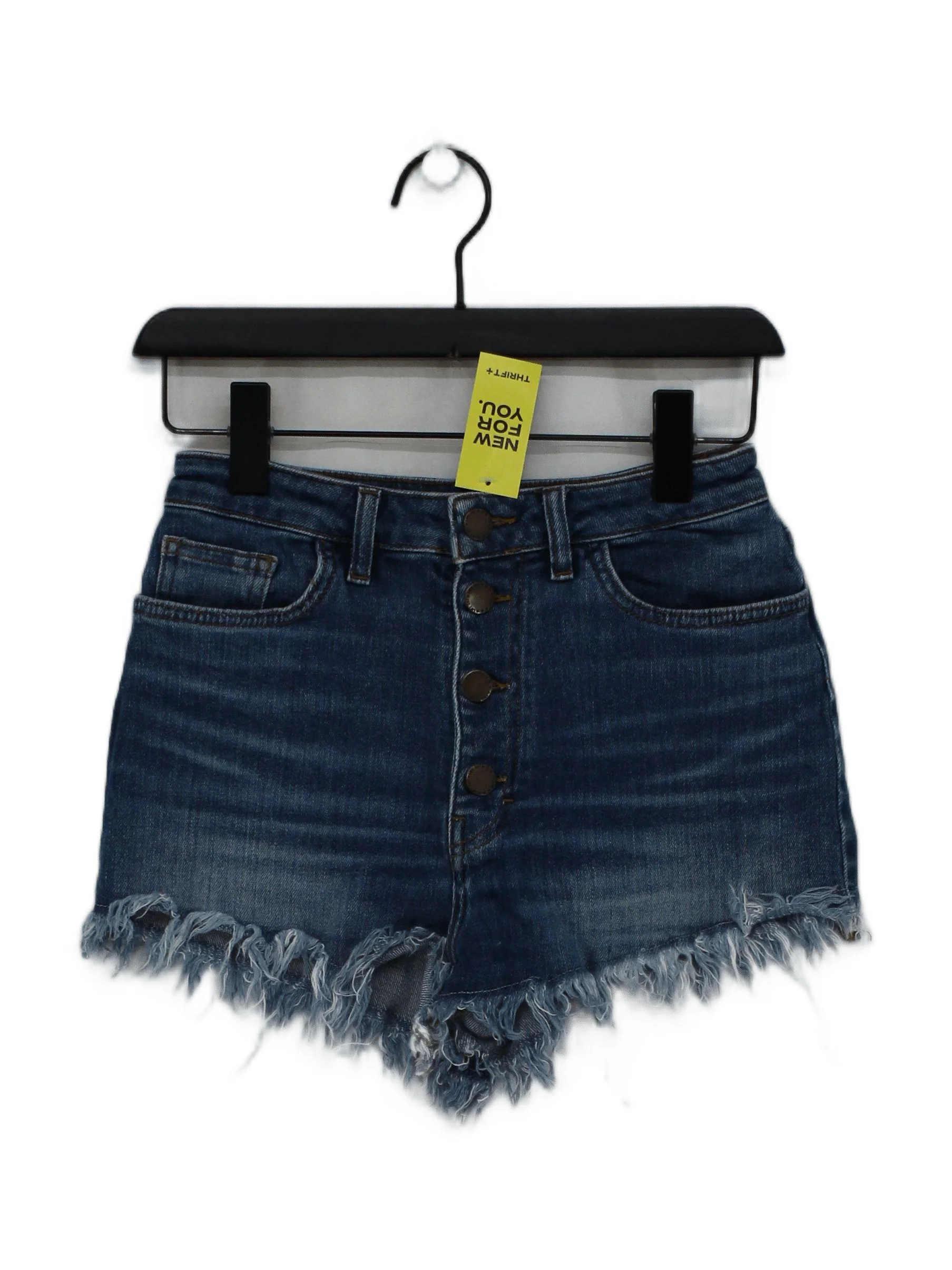 Maje Women's Shorts UK 8 Blue 100% Cotton Cut-Off