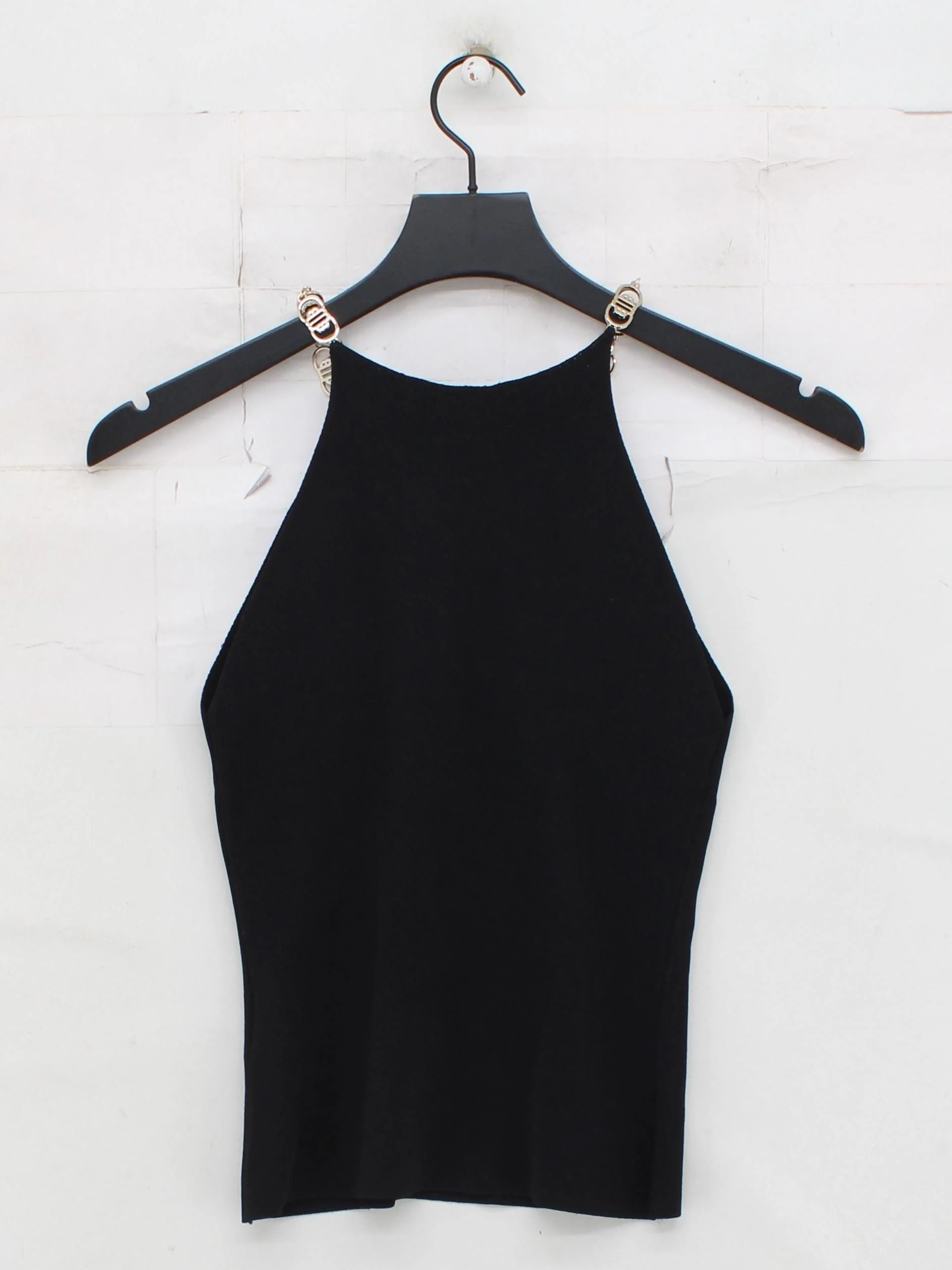 Maje Women's Top S Black Viscose with Polyamide, Elastane Basic - Image 2