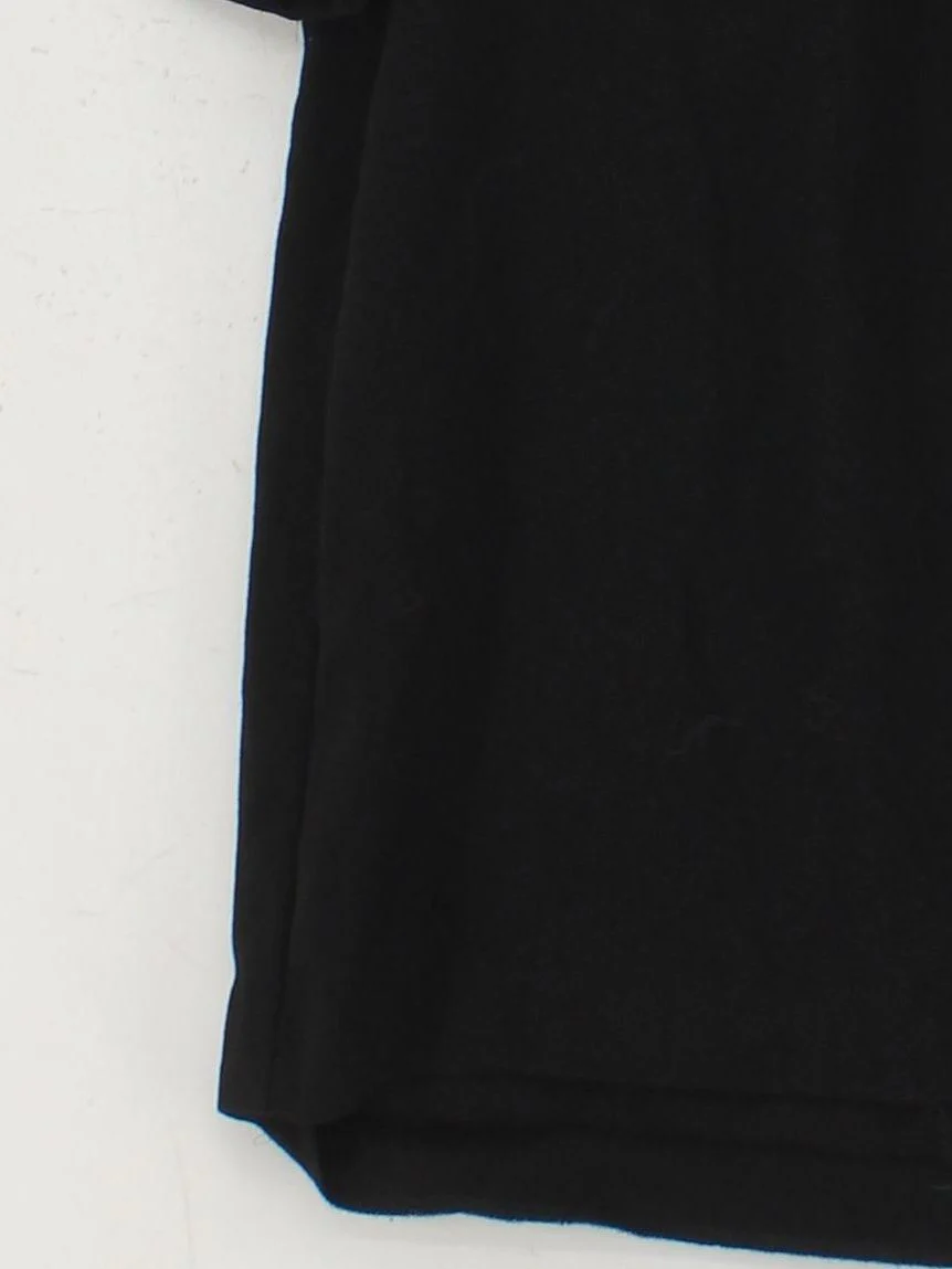 Maje Women's Top UK 12 Black Acetate with Polyester Short Sleeve V-Neck Basic - Image 4
