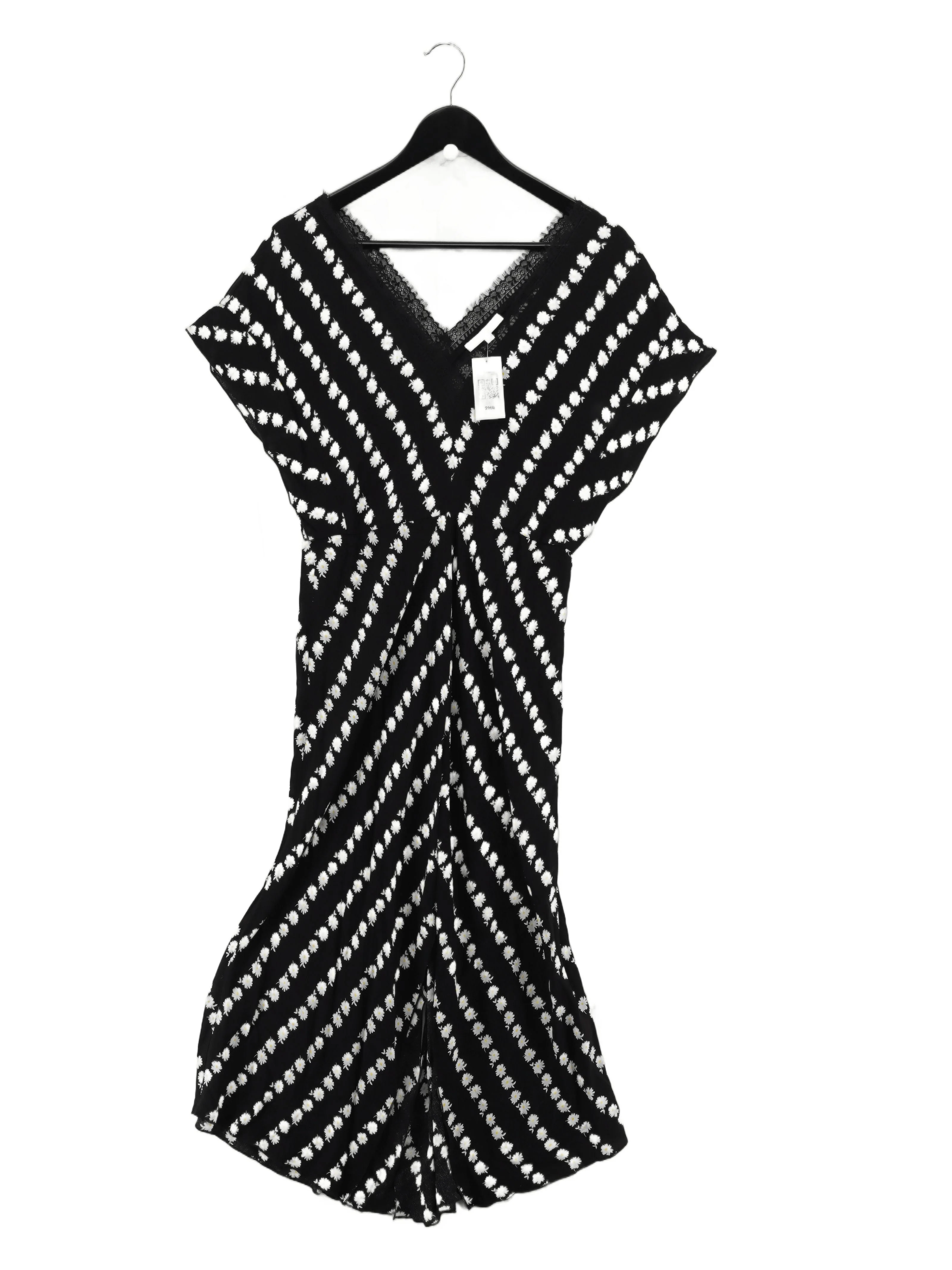 Maje Wrap Midi Dress M in Black