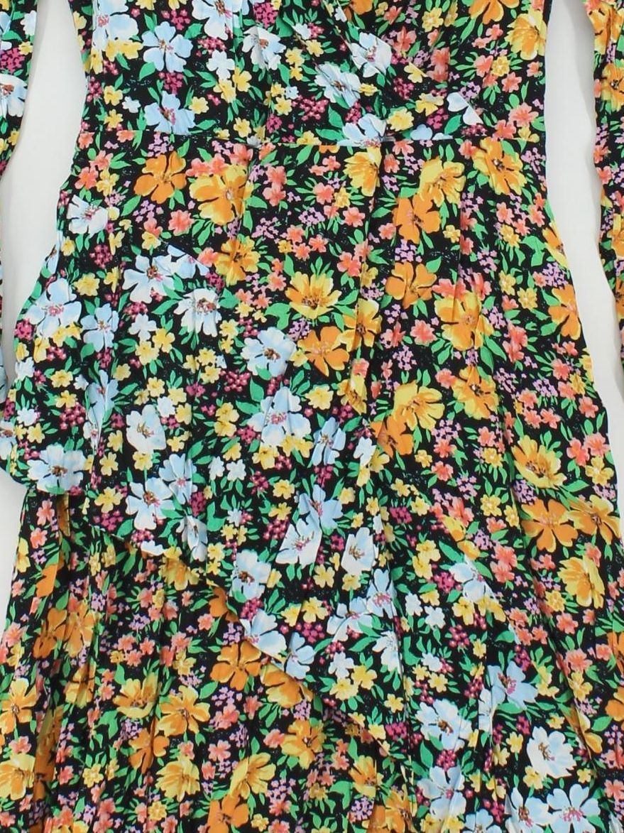 Maje Wrap Midi Dress UK10 in Multi - Image 3