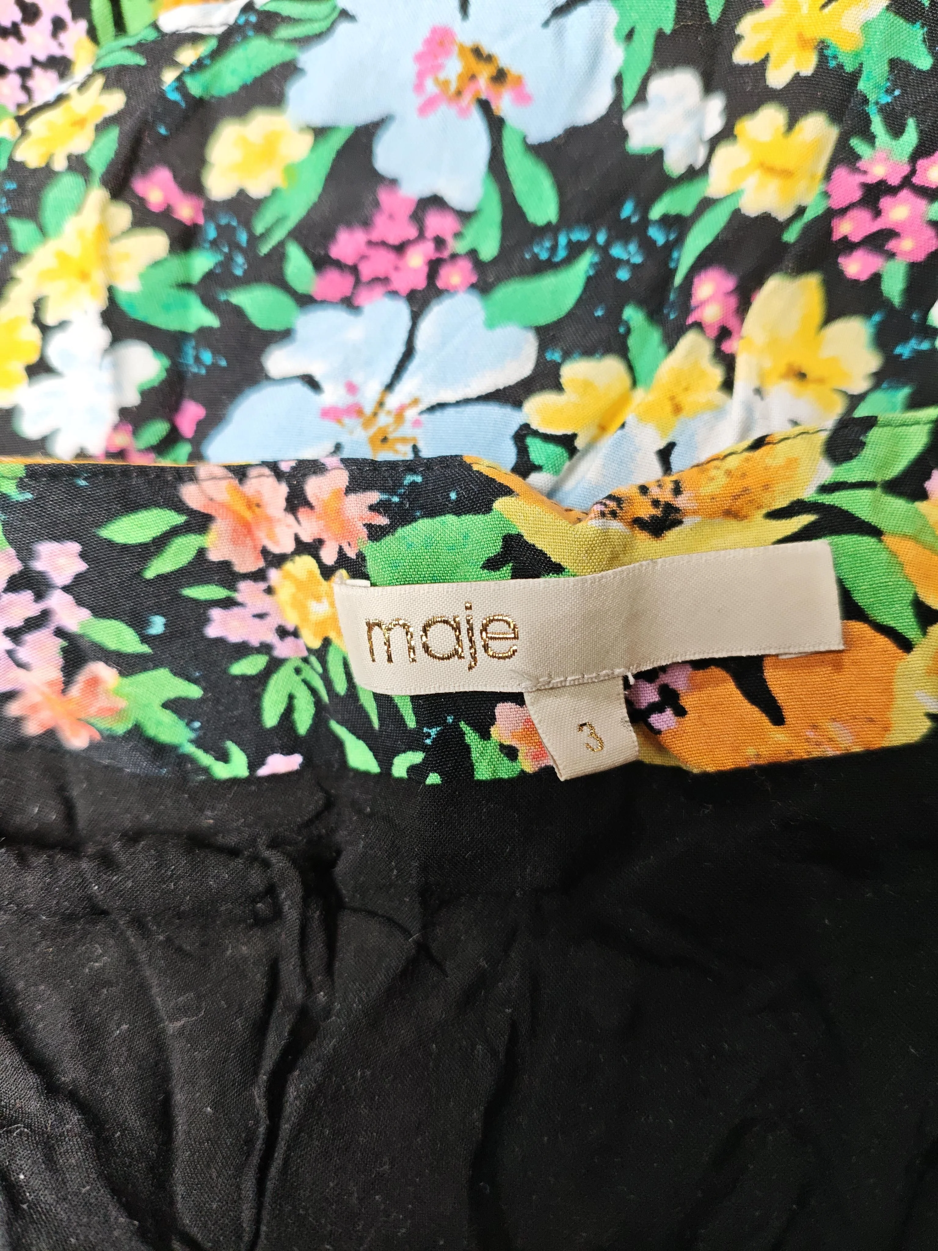 Maje Wrap Midi Dress UK10 in Multi - Image 5