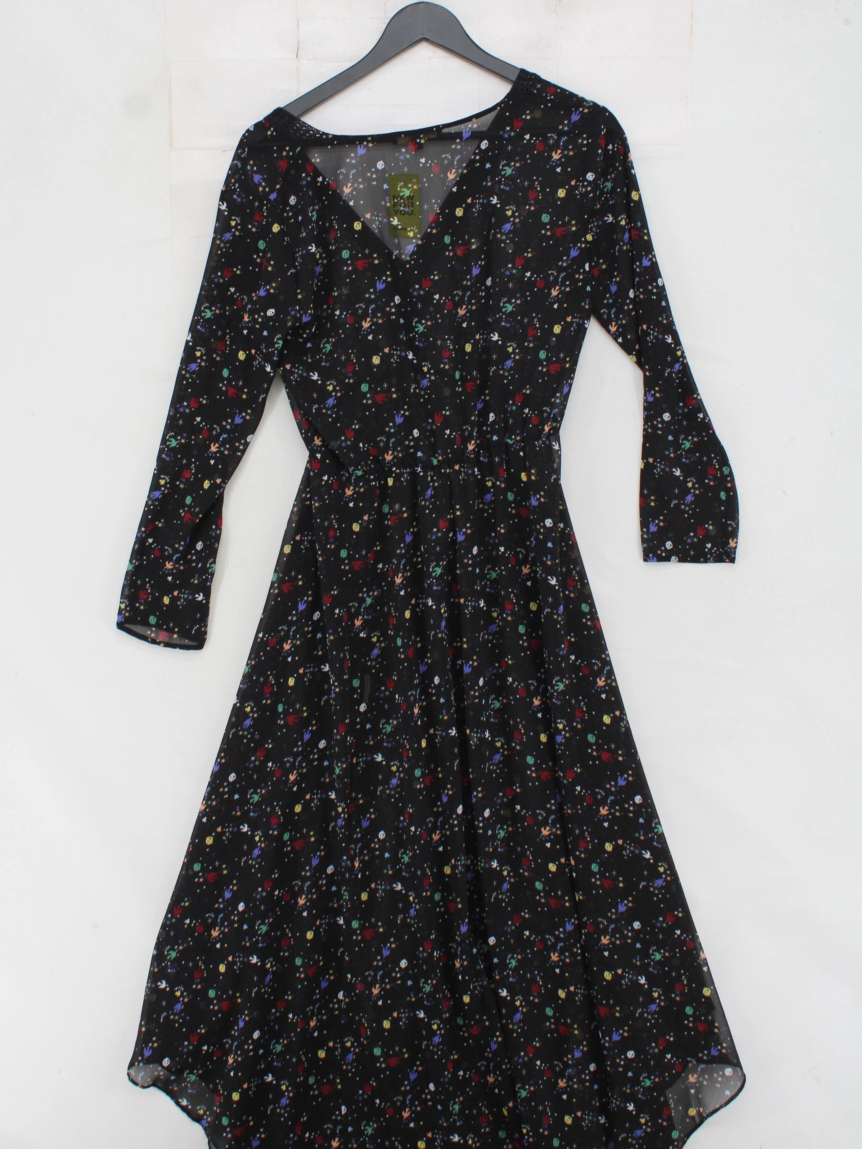 Maje Wrap Midi Dress UK6 in Black - Image 2