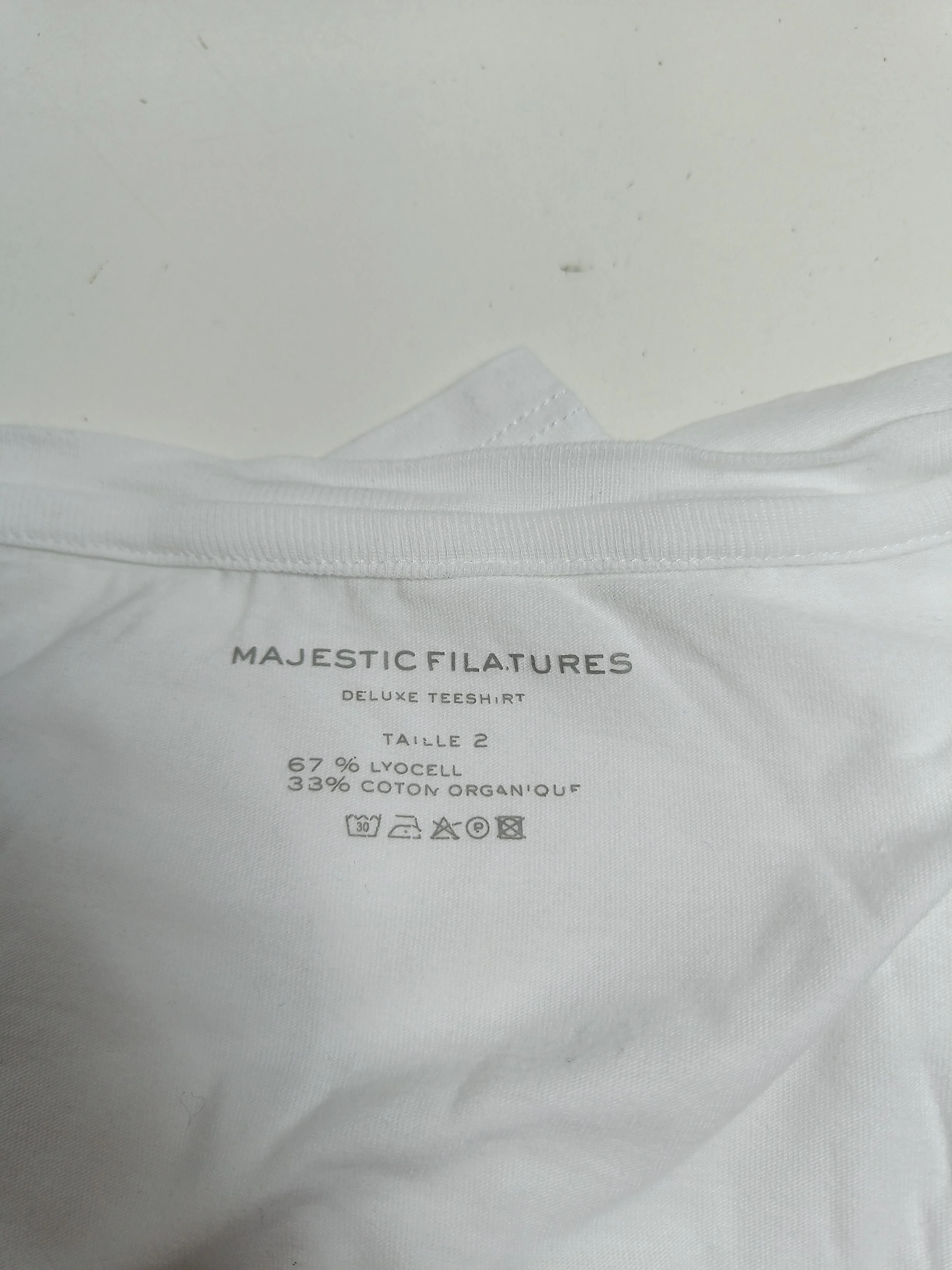 Majestic Filatures Women's T-Shirt S White Lyocell Modal with Cotton Basic - Image 5