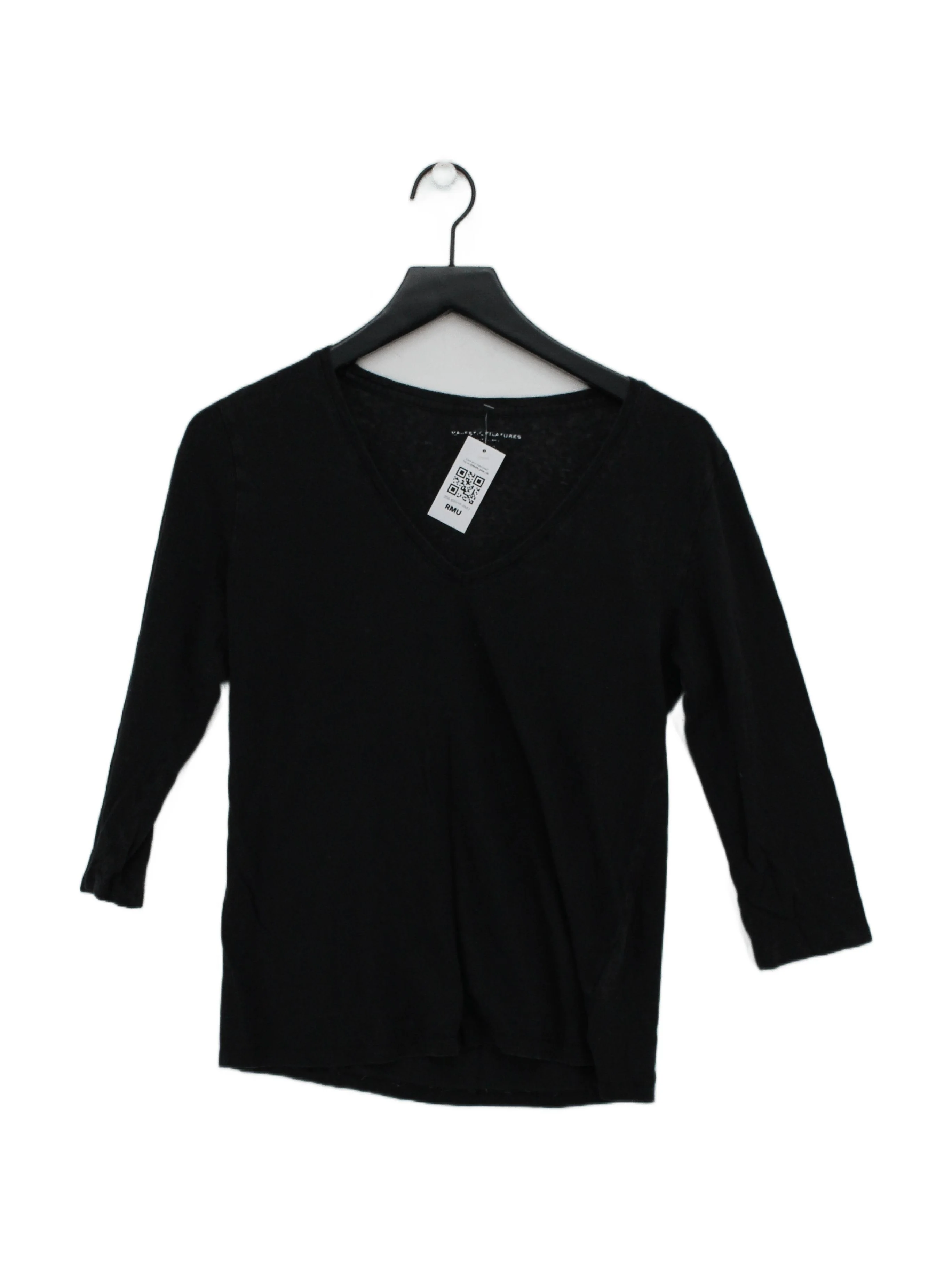 Majestic Filatures Women's Top M Black Linen with Elastane Basic
