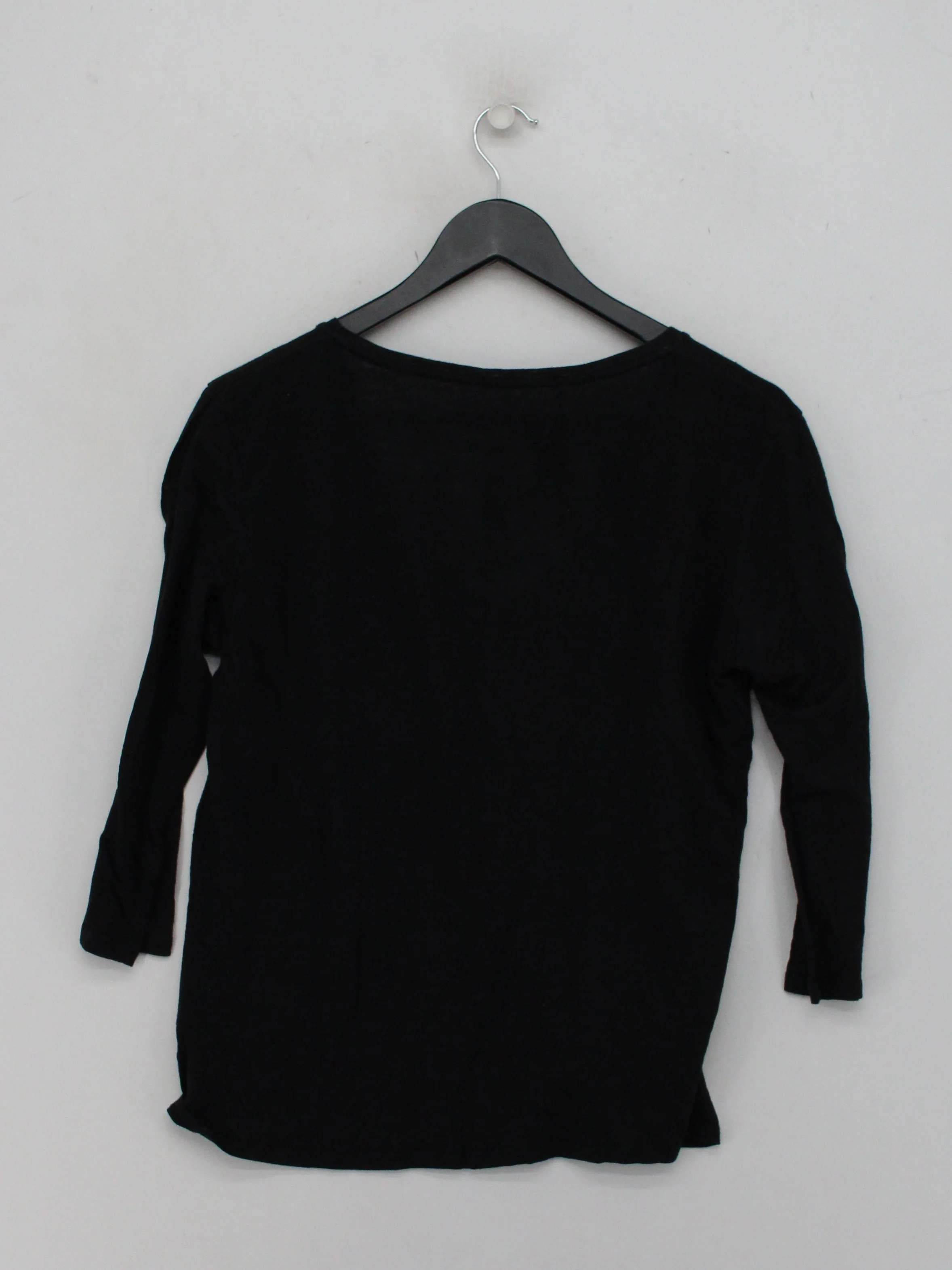 Majestic Filatures Women's Top UK 12 Black Linen with Elastane Basic - Image 2