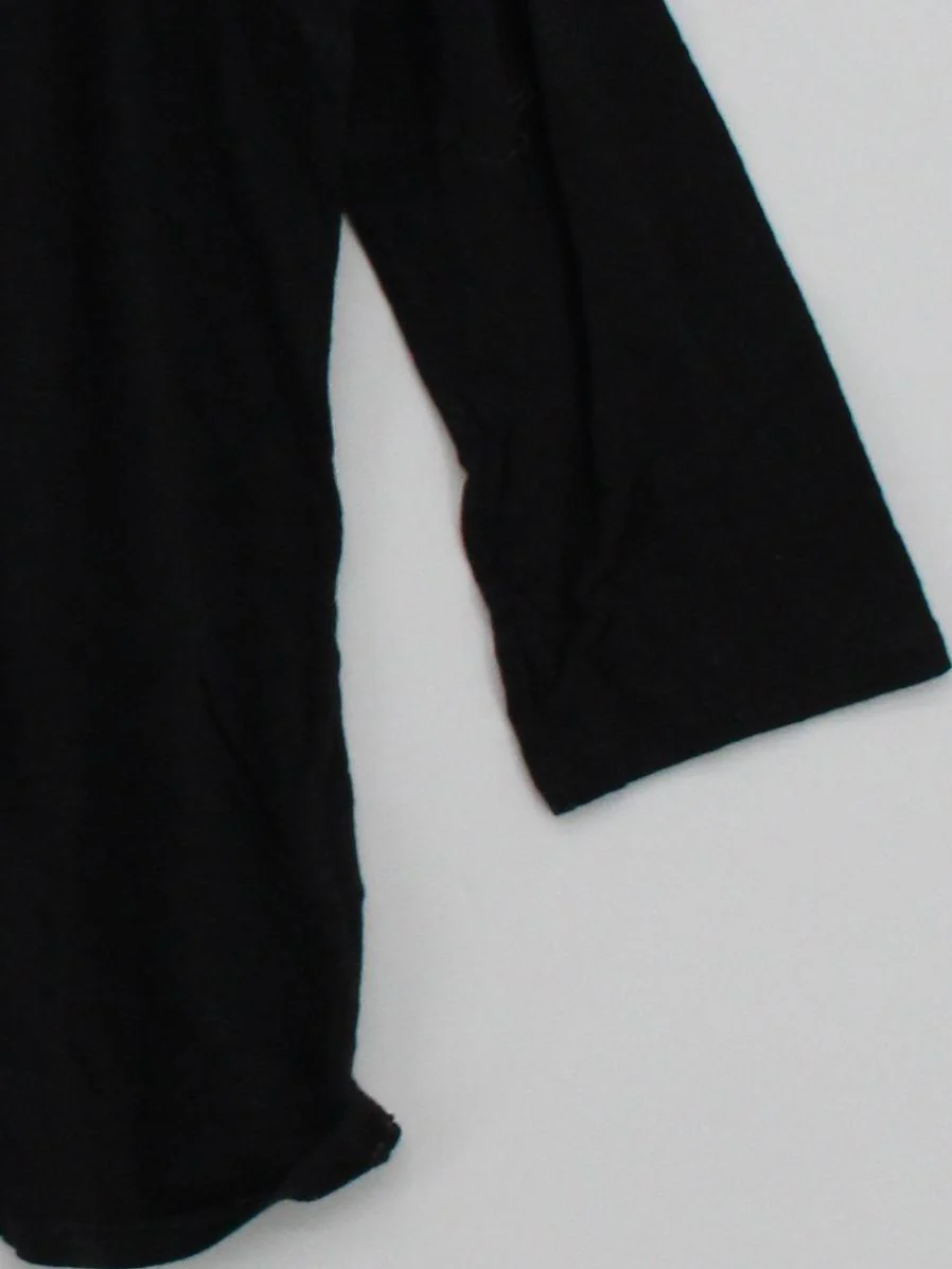 Majestic Filatures Women's Top UK 12 Black Linen with Elastane Basic - Image 4