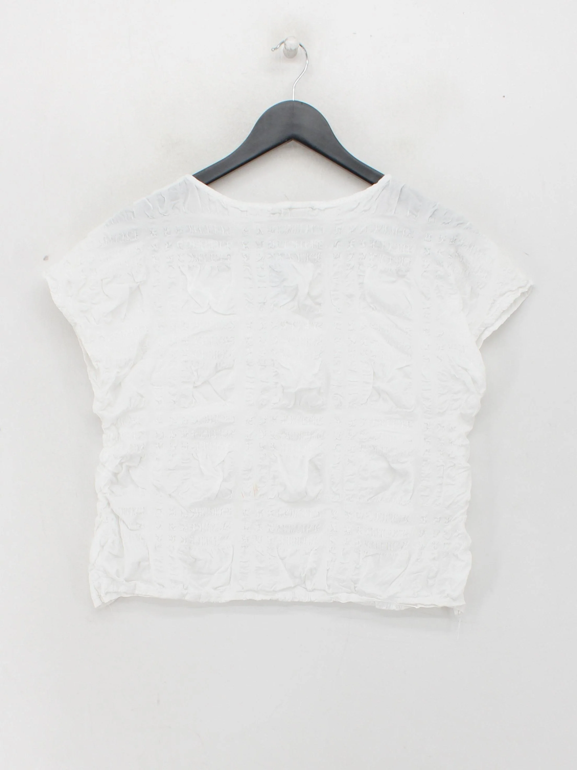 Mama B Women's Top M White Cotton with Elastane Short Sleeve Round Neck Basic - Image 2