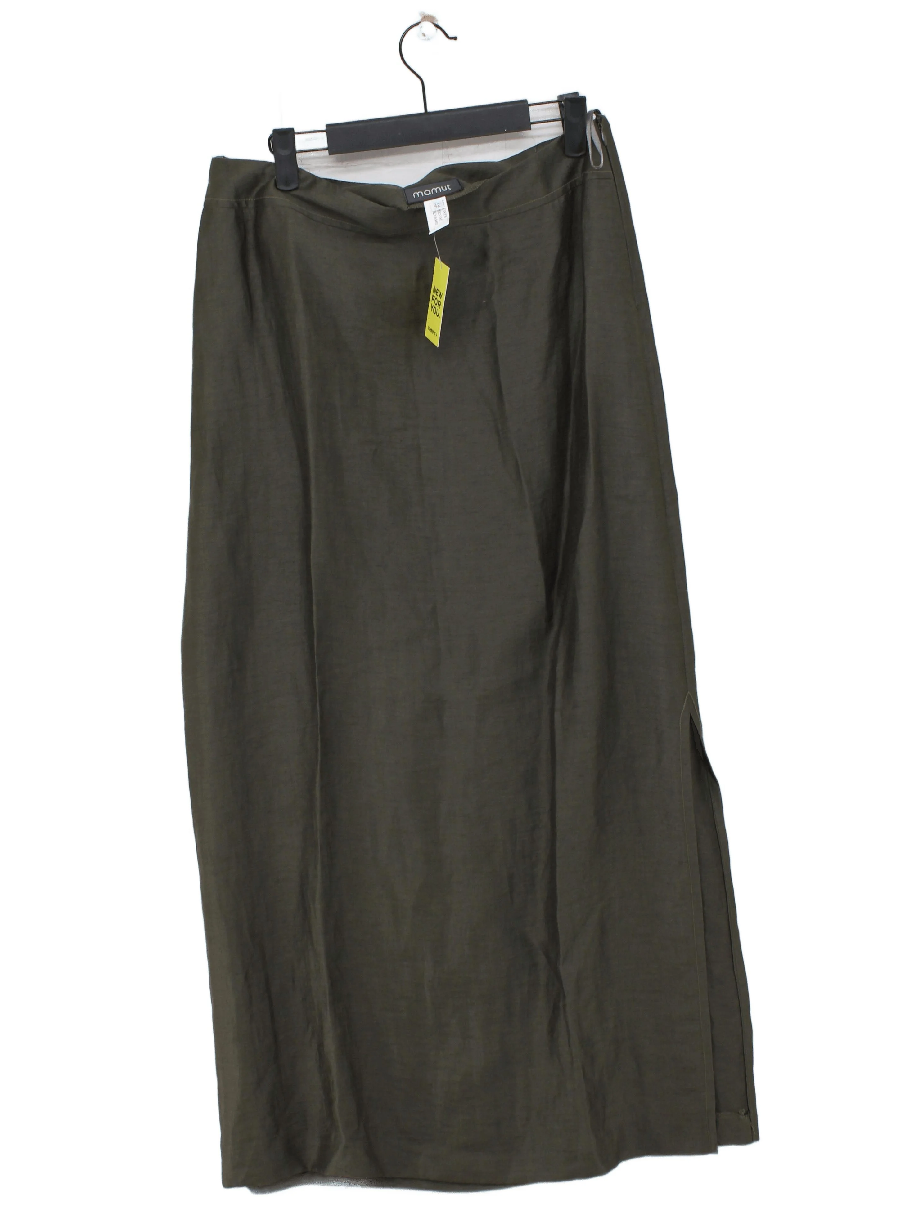 Mamut Women's Maxi Skirt UK 14 Green Linen with Viscose, Polyamide Long Maxi