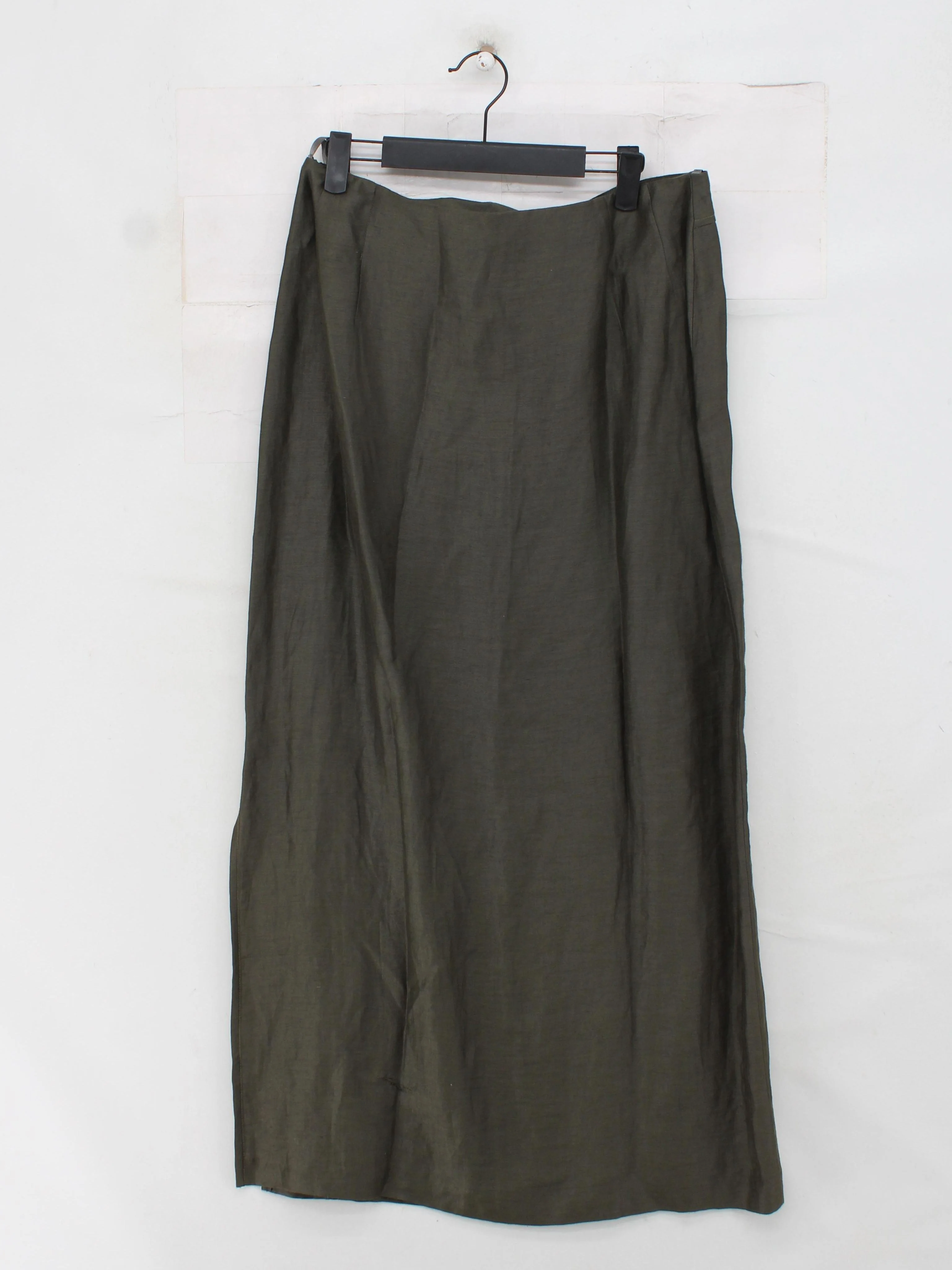 Mamut Women's Maxi Skirt UK 14 Green Linen with Viscose, Polyamide Long Maxi - Image 2