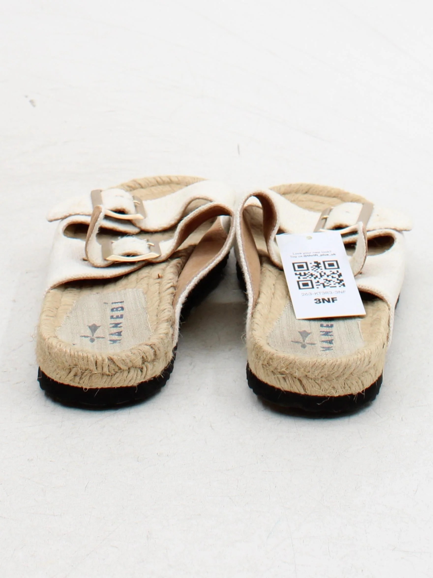 Manebi Women's Sandals UK 6 Cream 100% Other Espadrille - Image 3