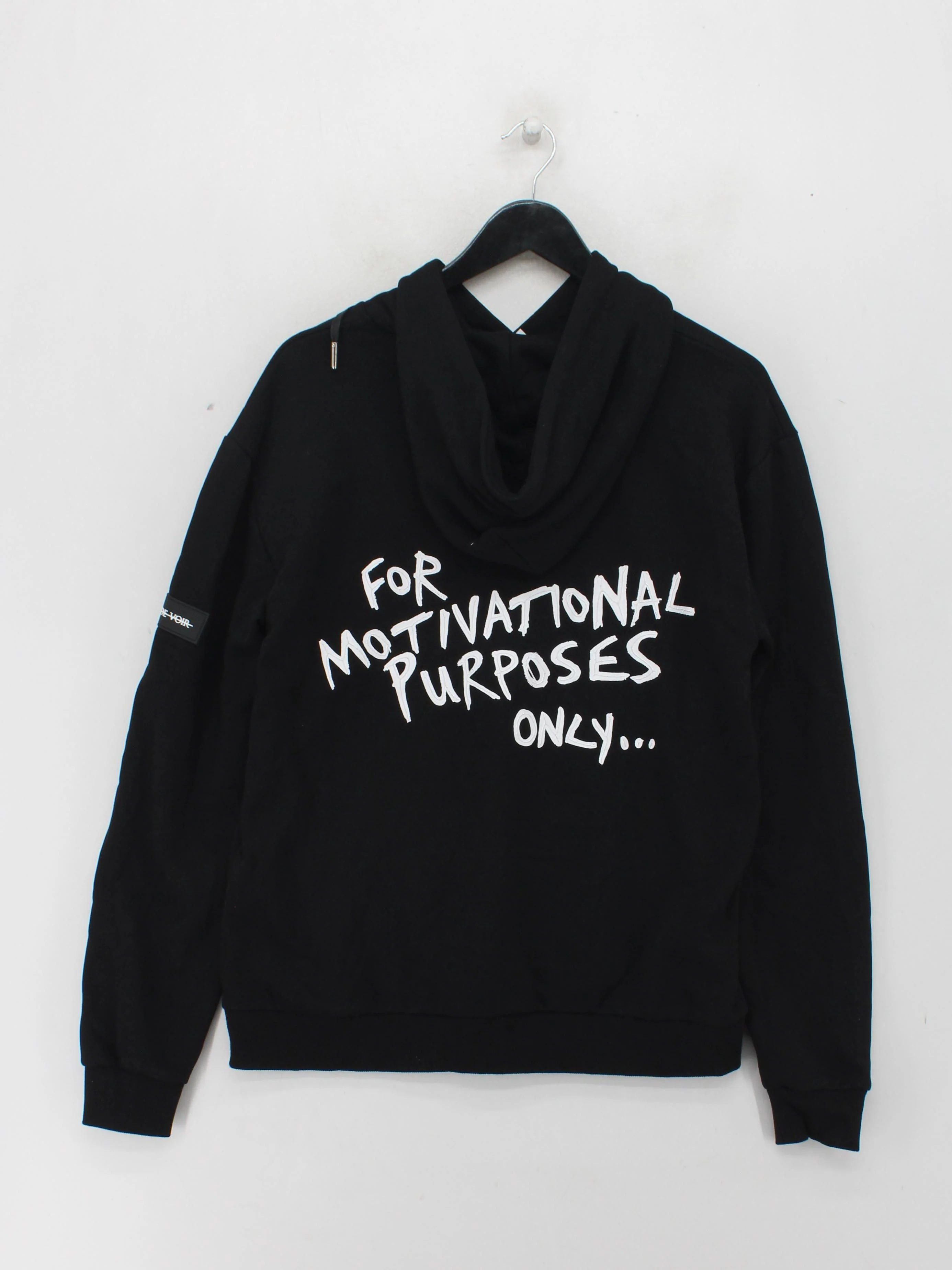 Maniere De Voir Men's Hoodie M Black Graphic Cotton with Polyester Pullover - Image 2