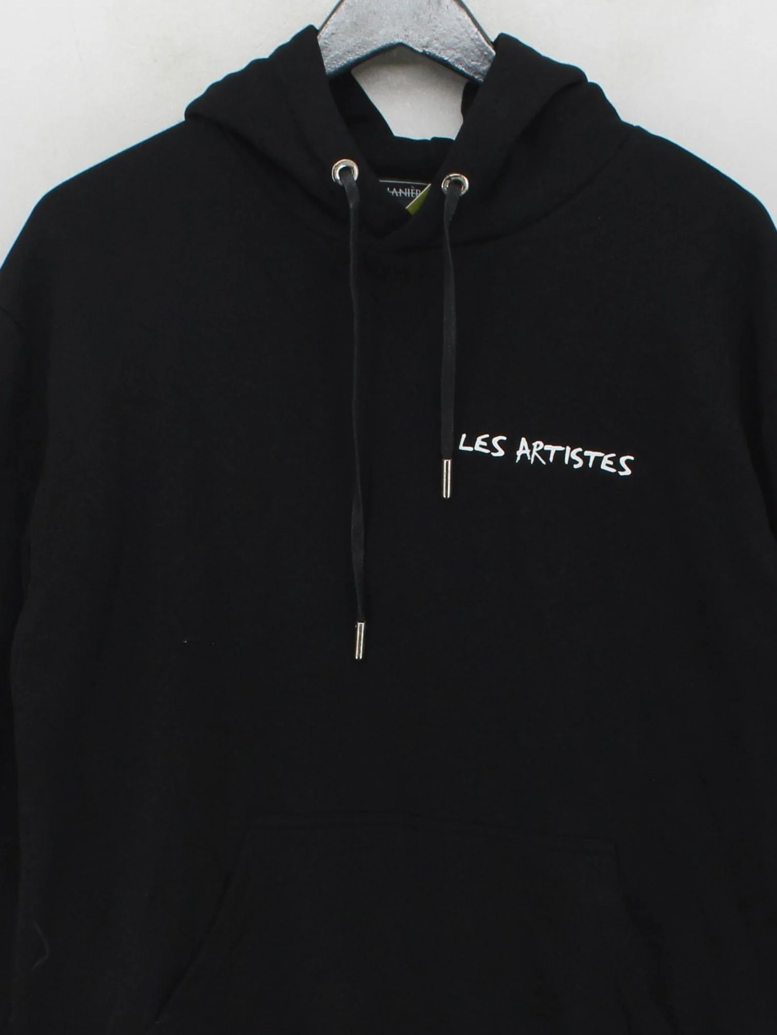 Maniere De Voir Men's Hoodie M Black Graphic Cotton with Polyester Pullover - Image 3