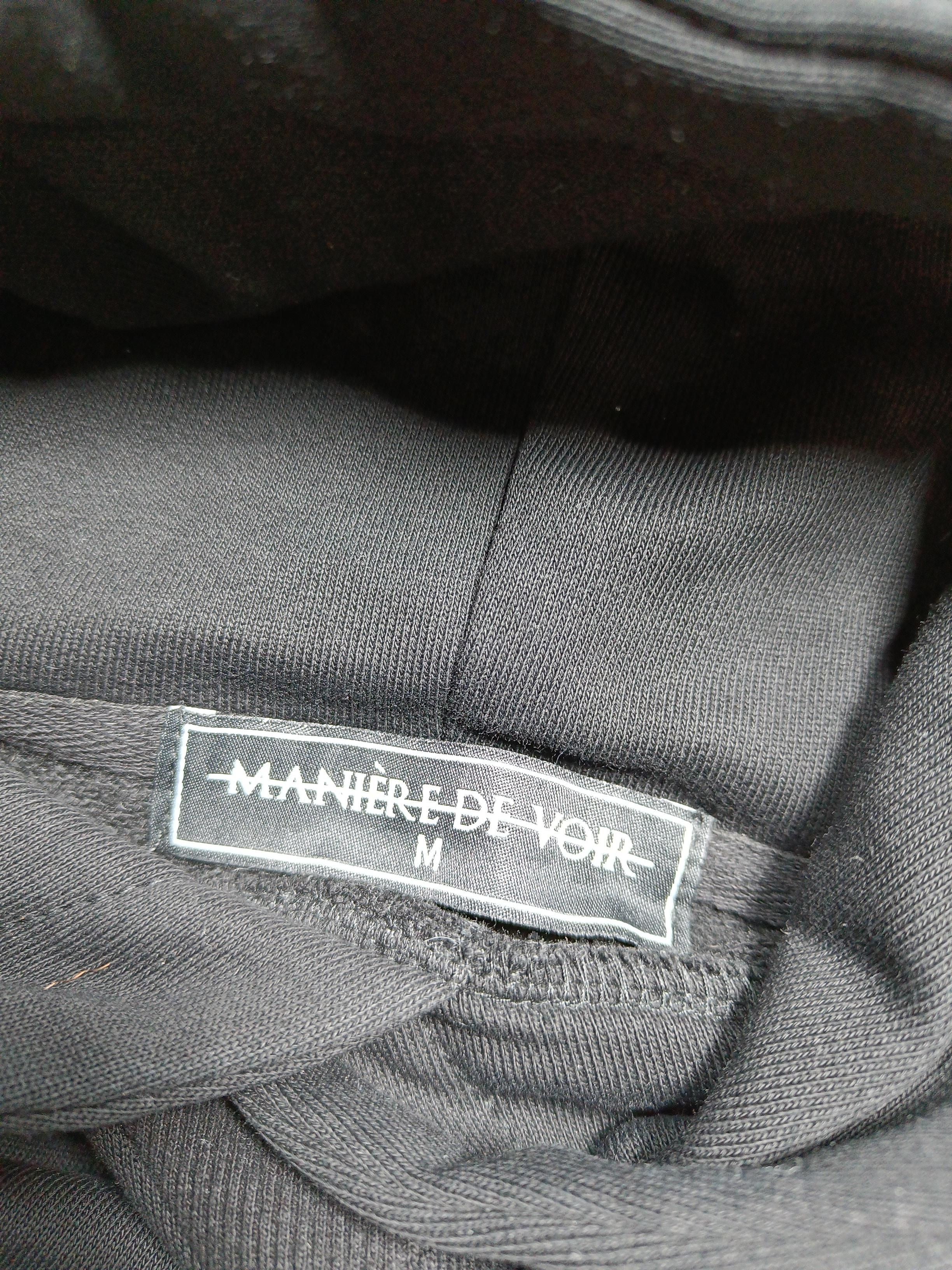 Maniere De Voir Men's Hoodie M Black Graphic Cotton with Polyester Pullover - Image 5
