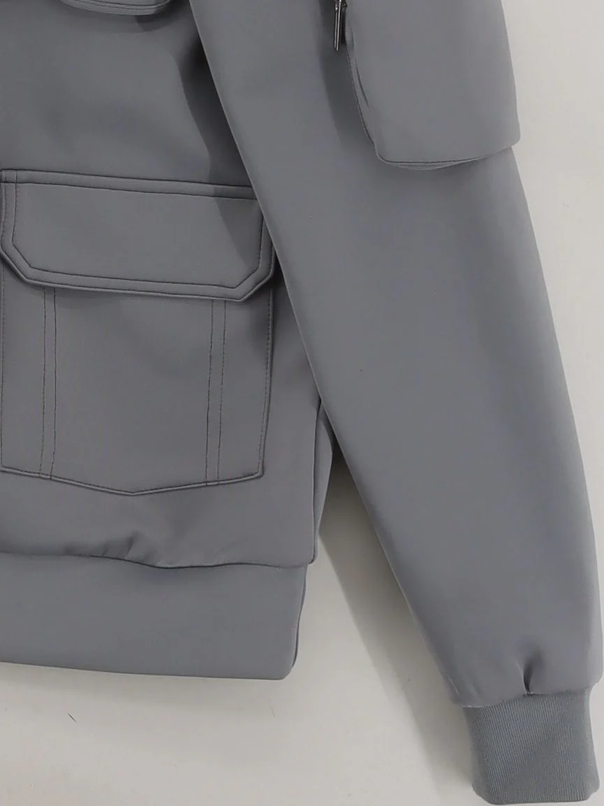 Maniere De Voir Men's Hoodie M Grey Polyester with Elastane Pullover - Image 4