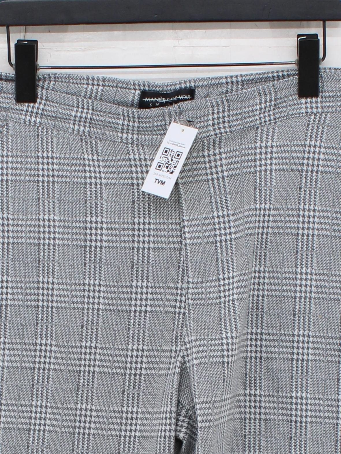 Maniere De Voir Men's Shorts XXL Grey Checkered Polyester with Spandex Chino - Image 3