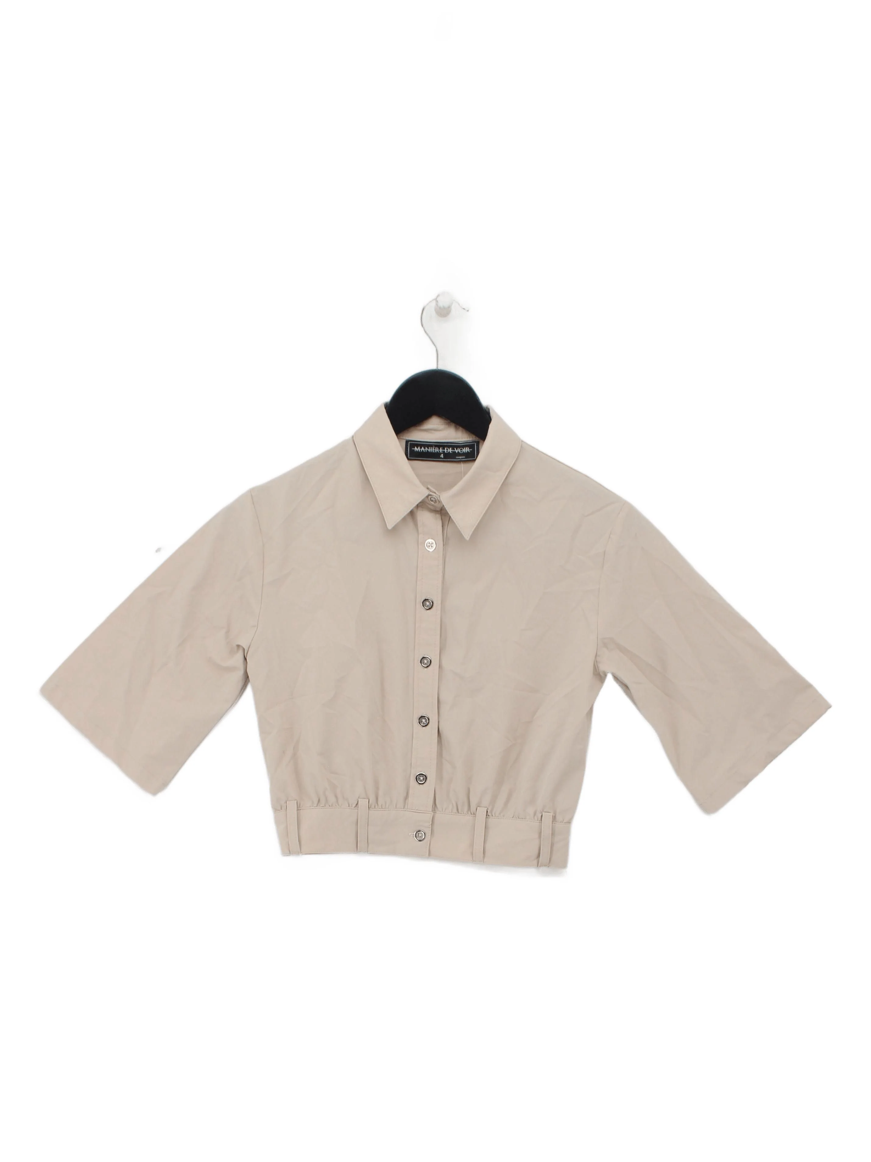 Maniere De Voir Women's Shirt UK 4 Cream 100% Polyester Basic