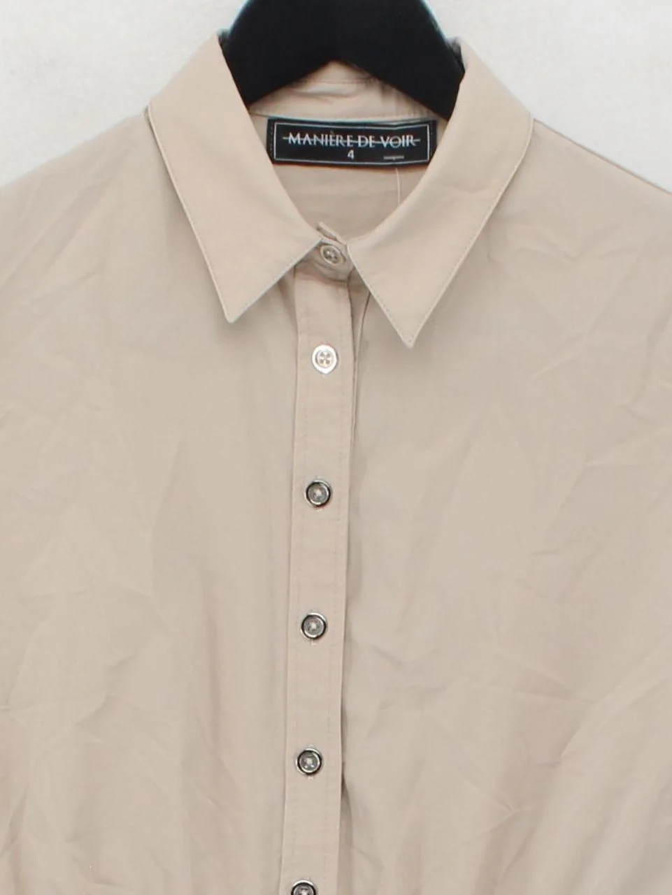 Maniere De Voir Women's Shirt UK 4 Cream 100% Polyester Basic - Image 3