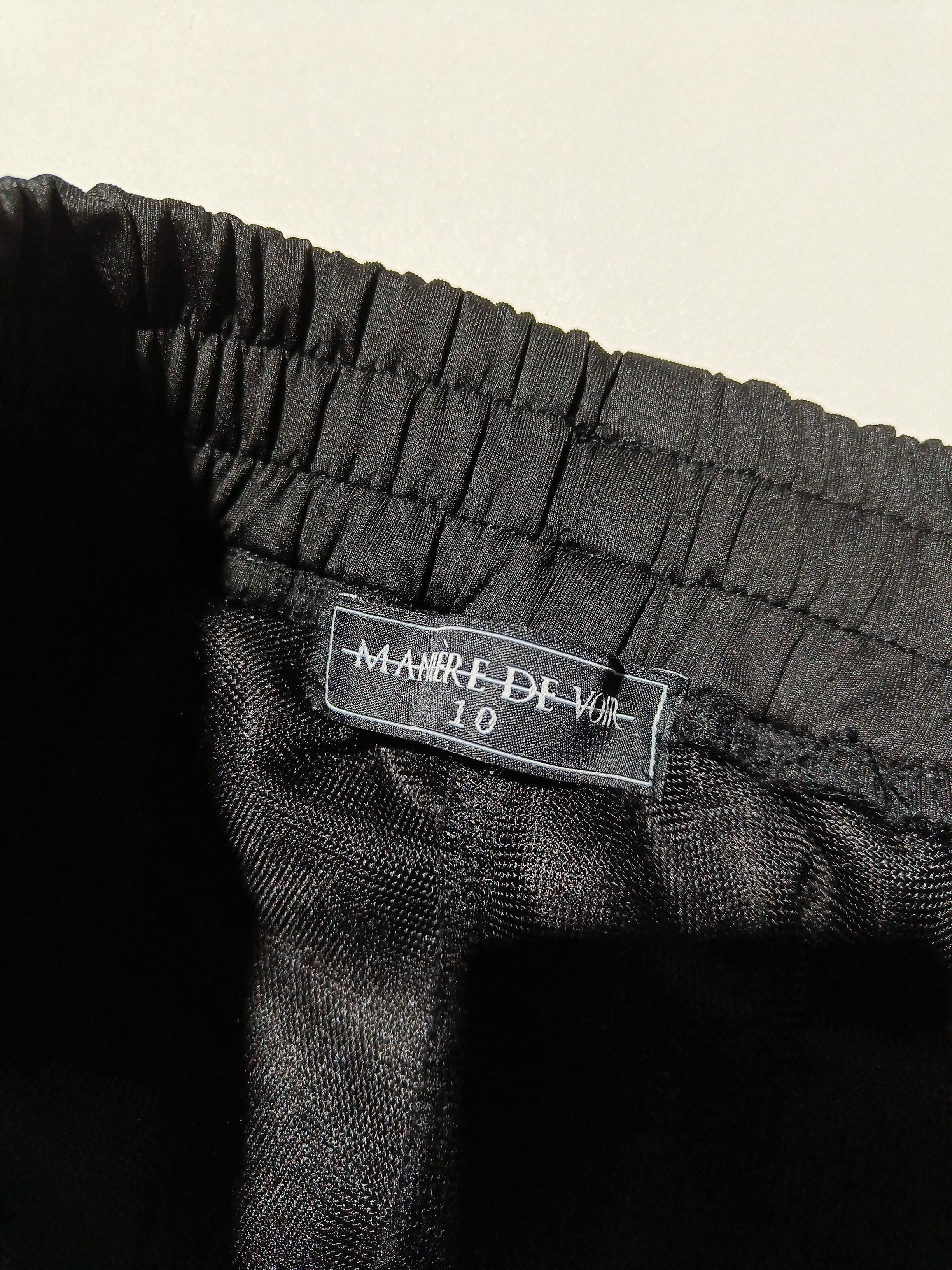 Maniere De Voir Women's Sports Bottoms UK 10 Black Polyester - Image 5
