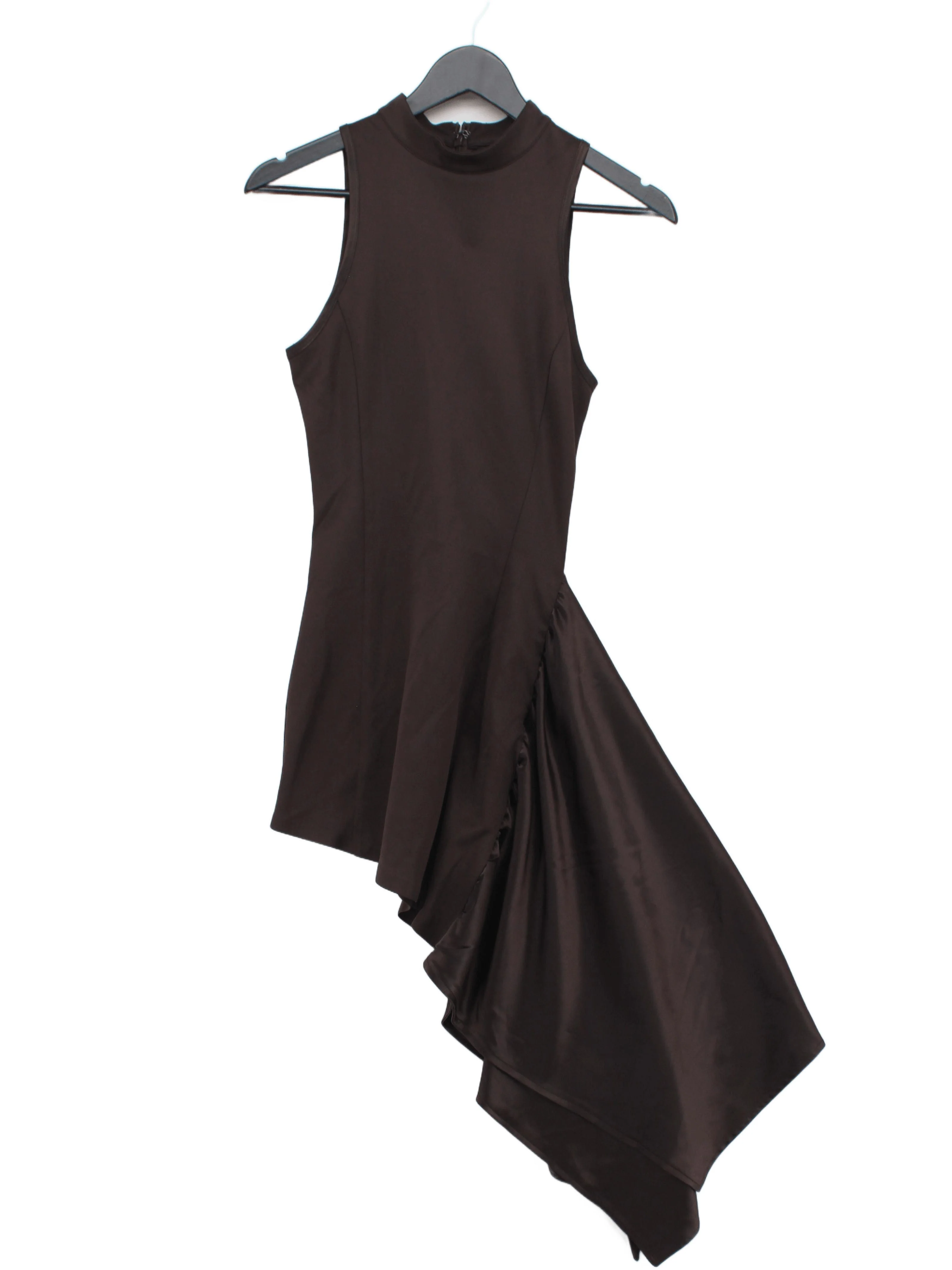 Maniere De Voir Women's Top UK 6 Brown Polyester with Elastane Basic