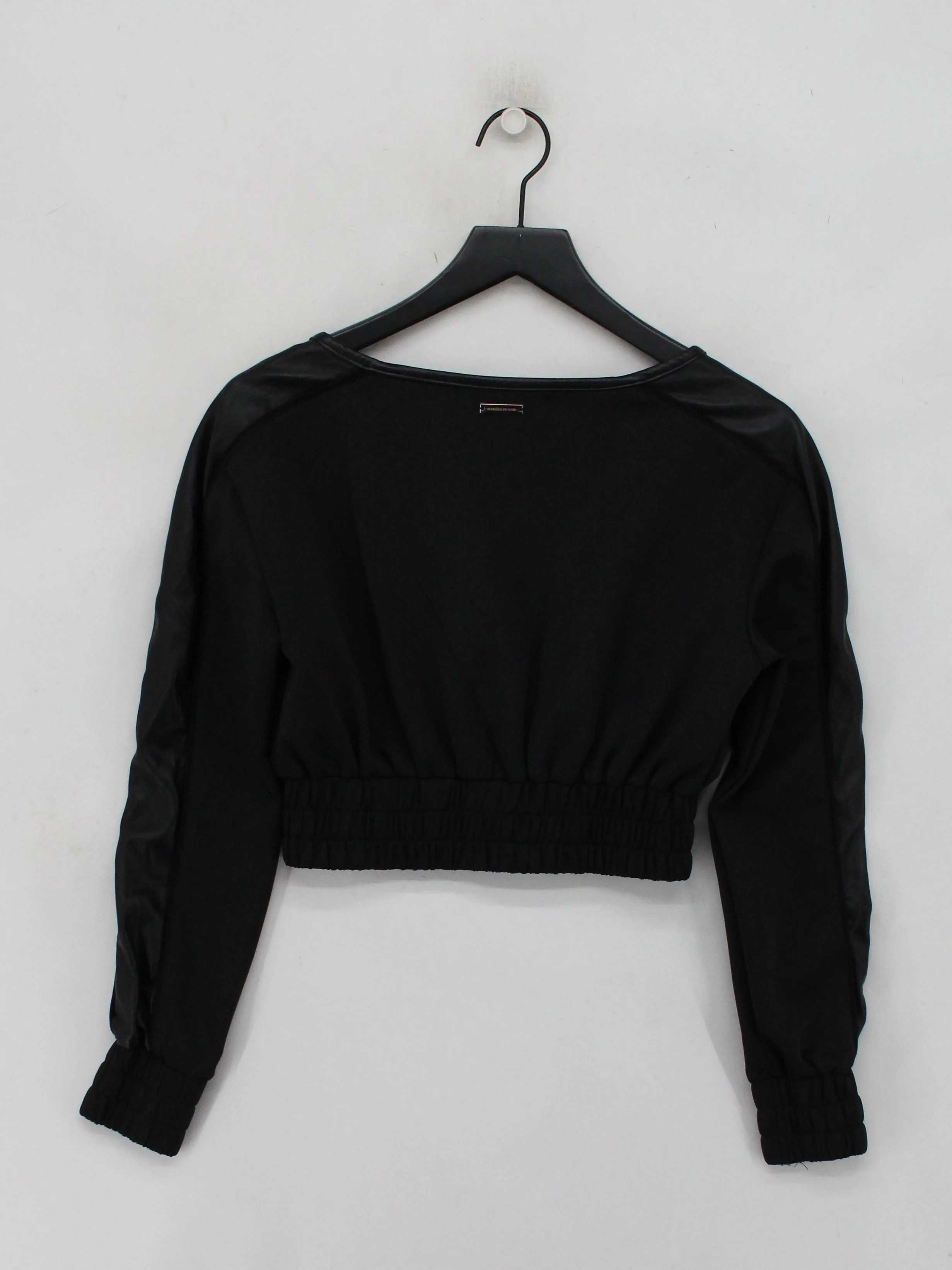 Maniere De Voir Women's Top UK 8 Black Polyester with Elastane Cropped - Image 2