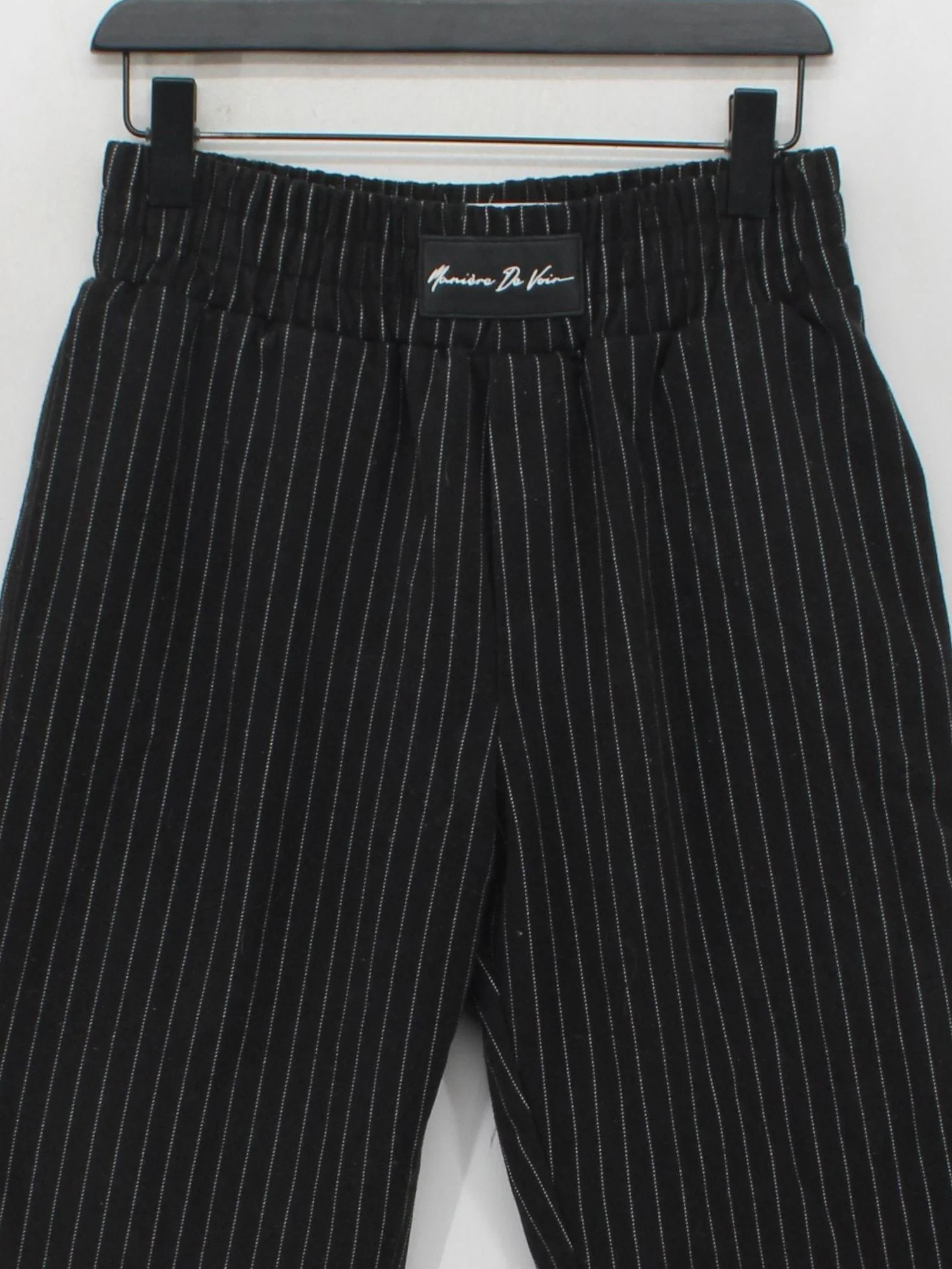 Maniere De Voir Women's Trousers UK 10 Black Polyester with Elastane Chino - Image 3