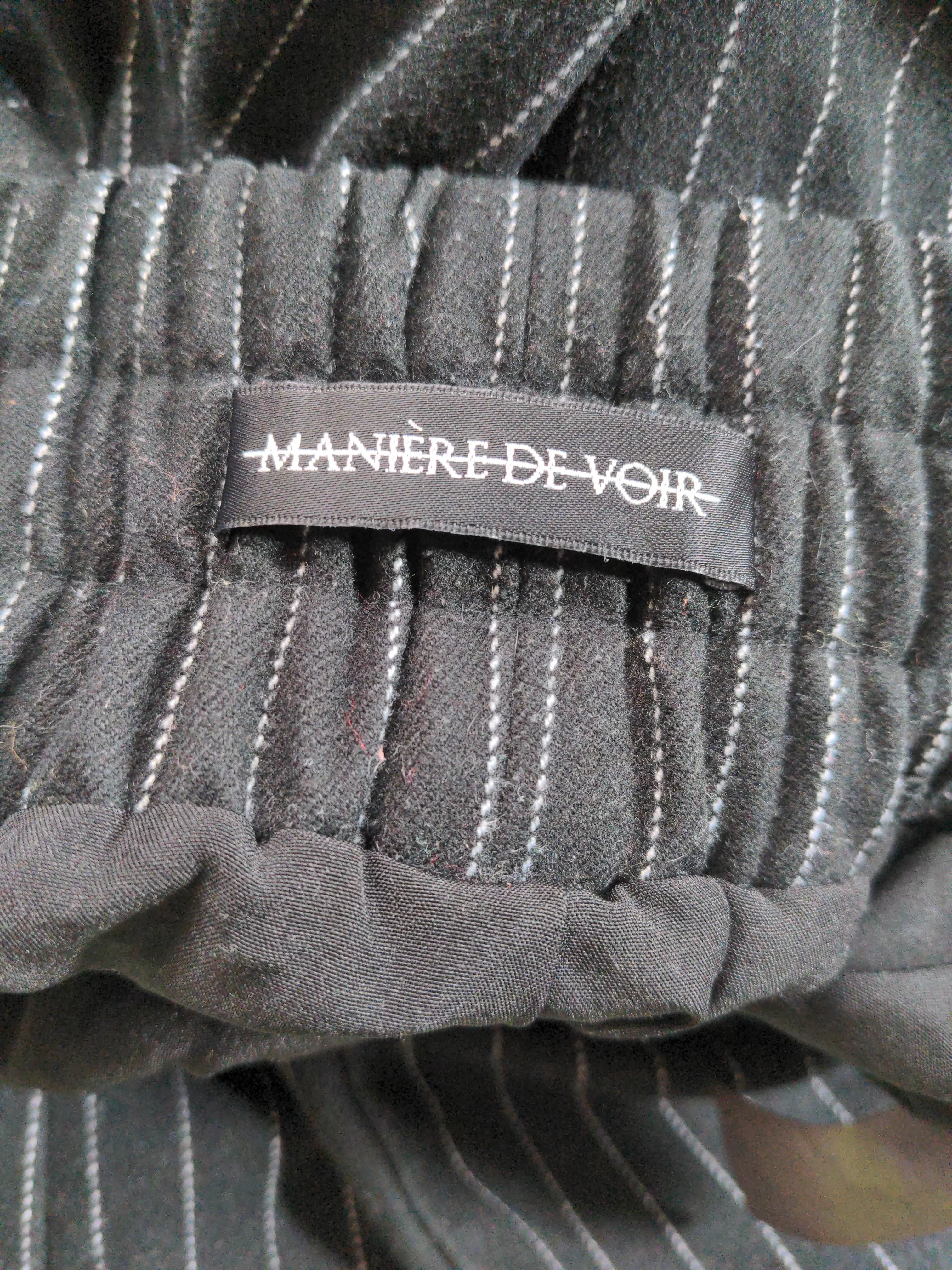 Maniere De Voir Women's Trousers UK 10 Black Polyester with Elastane Chino - Image 5