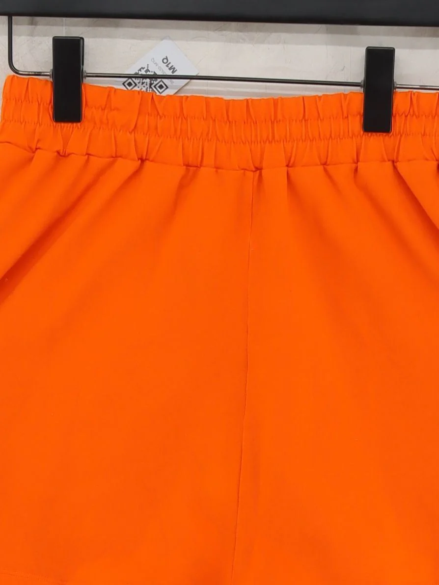 Manners London Women's Shorts L Orange Cotton with Spandex Sweat - Image 3