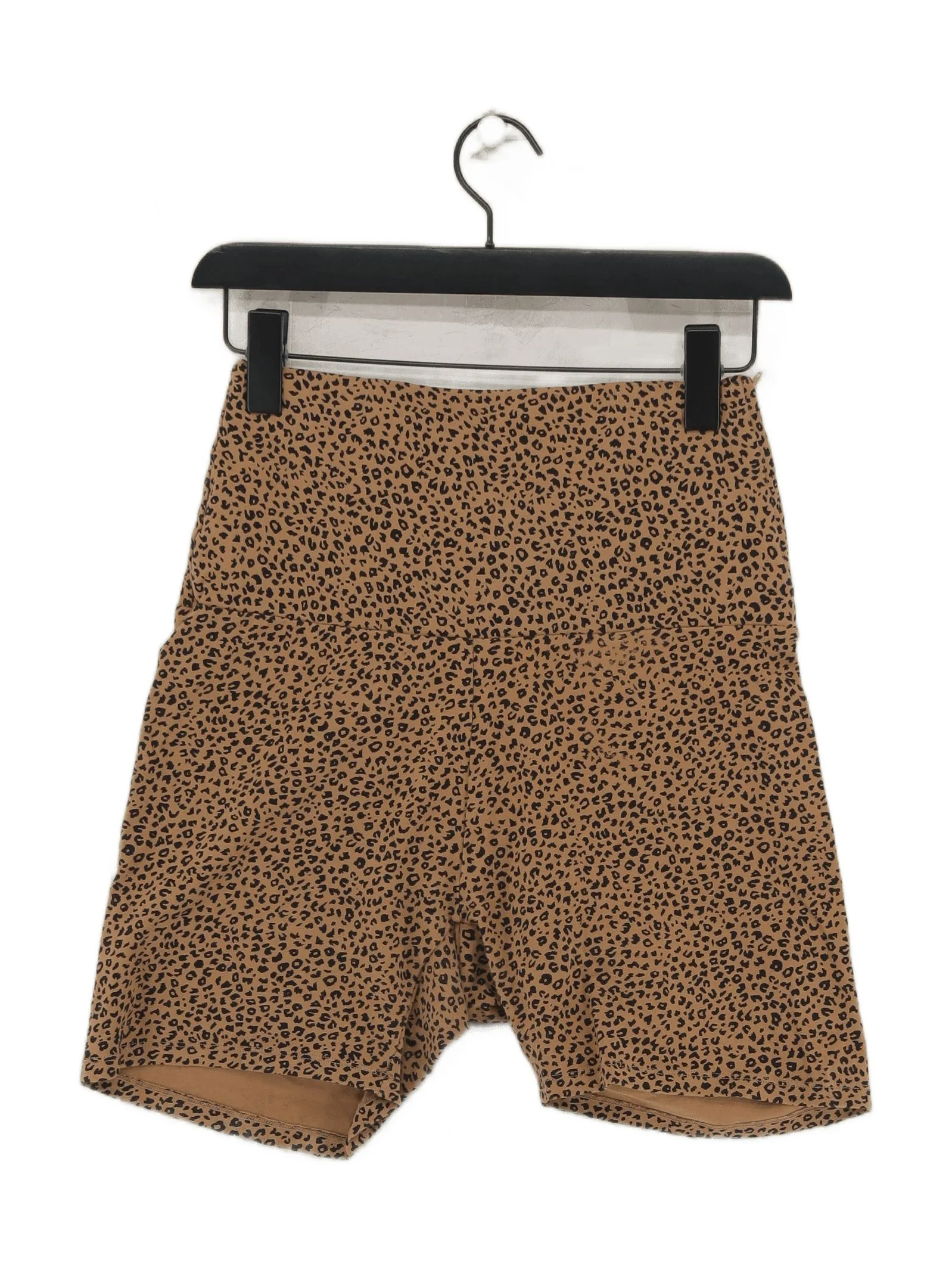 Manners London Women's Shorts M Brown Animal Print Cotton with Spandex Sweat