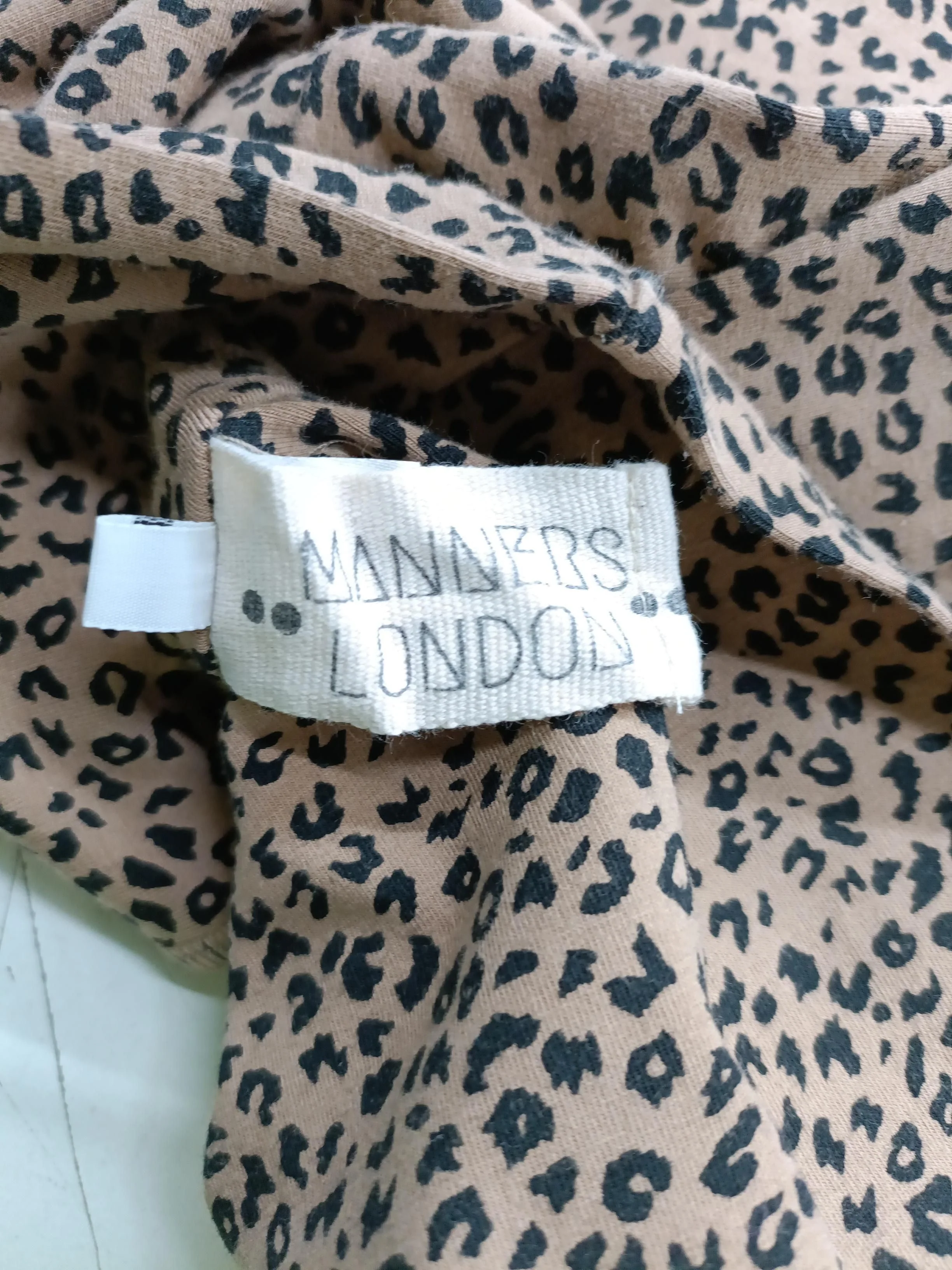 Manners London Women's Shorts M Brown Animal Print Cotton with Spandex Sweat - Image 5