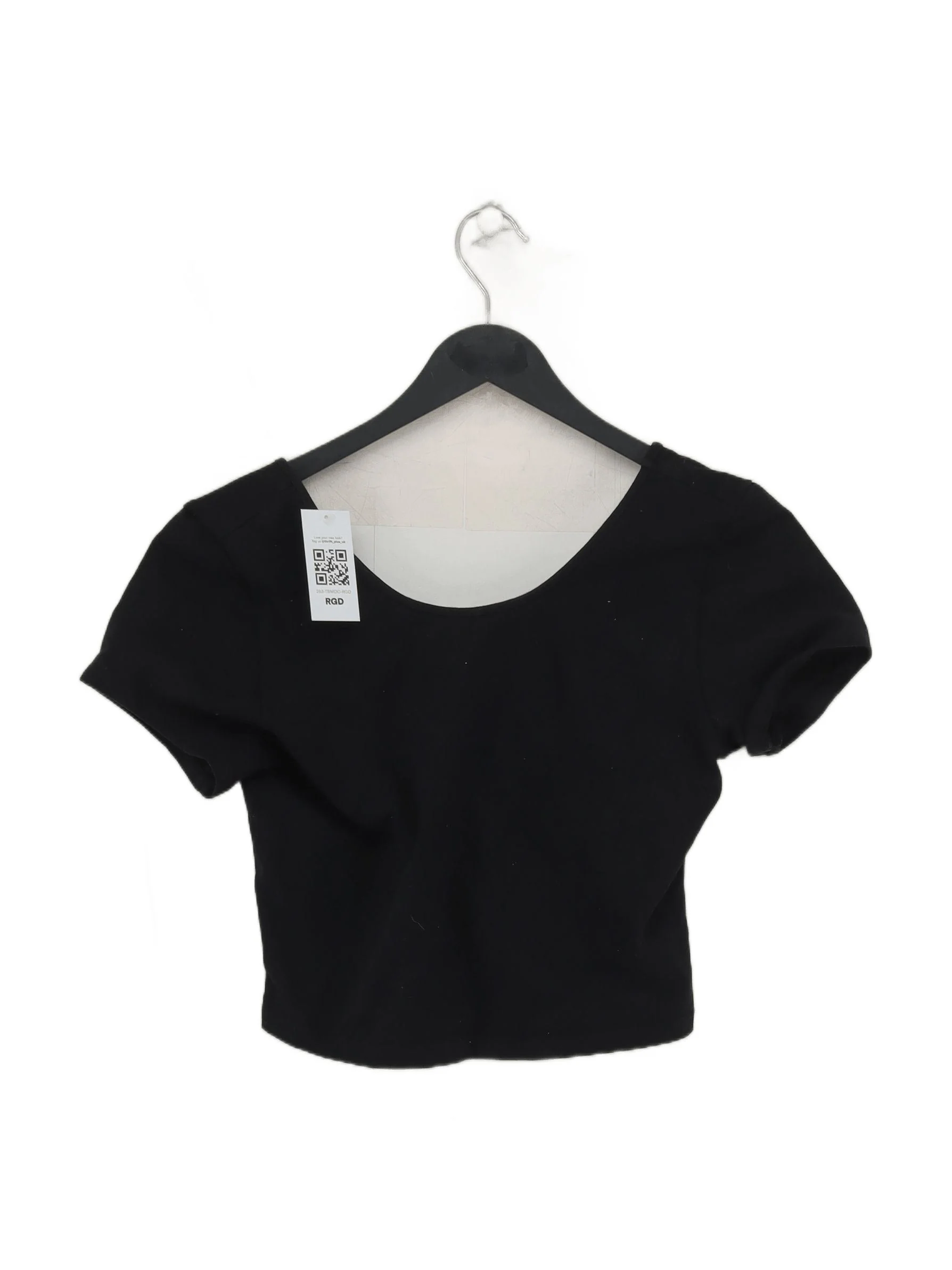 Manners London Women's Top L Black Cotton with Spandex Cropped