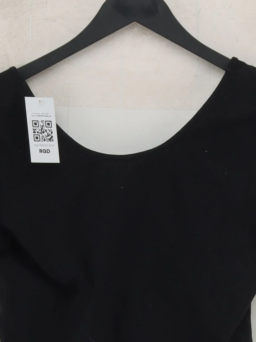 Manners London Women's Top L Black Cotton with Spandex Cropped - Image 3