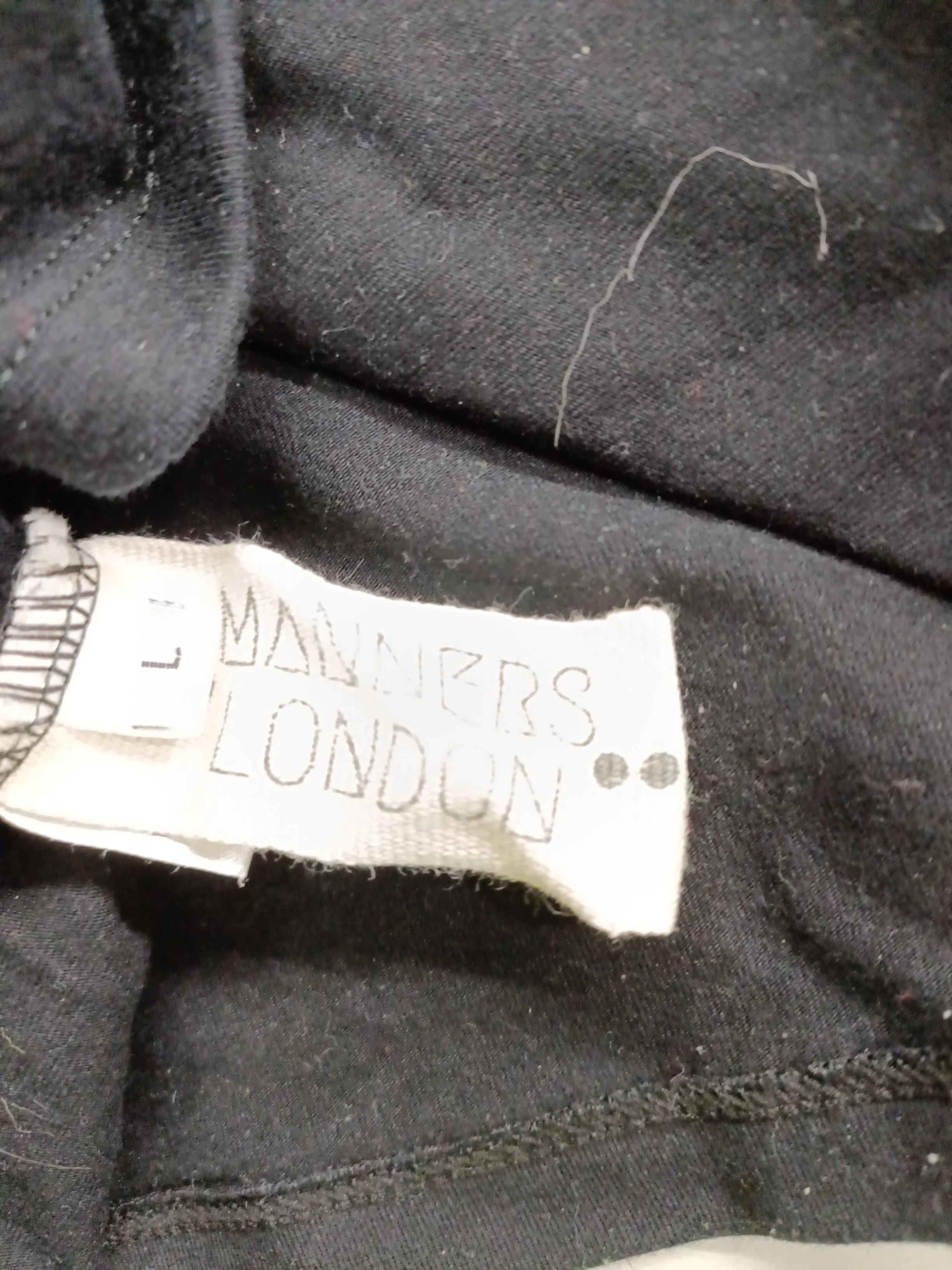 Manners London Women's Top L Black Cotton with Spandex Cropped - Image 5