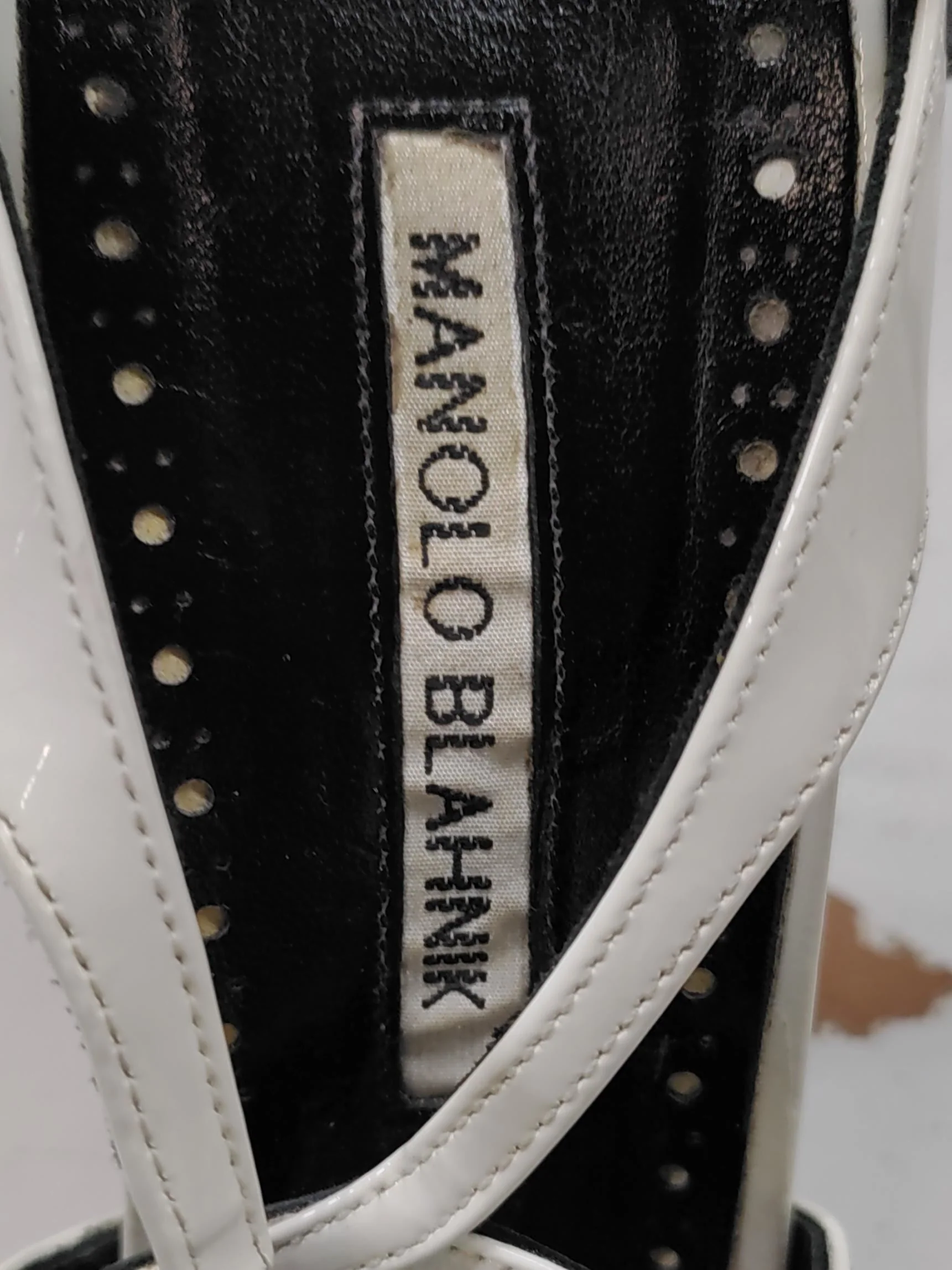 Manolo Blahnik Women's Heels UK 6.5 White 100% Leather Court - Image 10