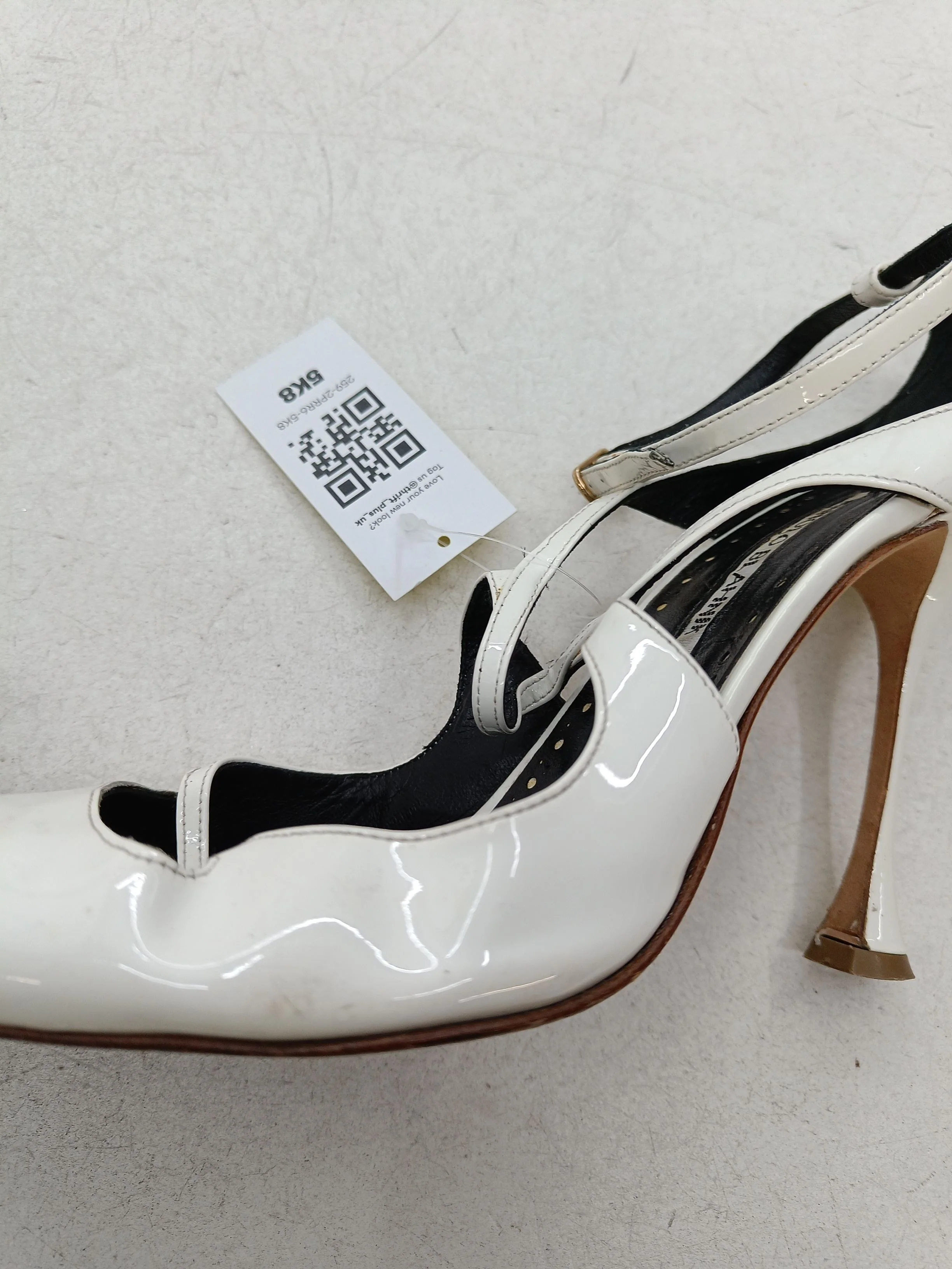 Manolo Blahnik Women's Heels UK 6.5 White 100% Leather Court - Image 8