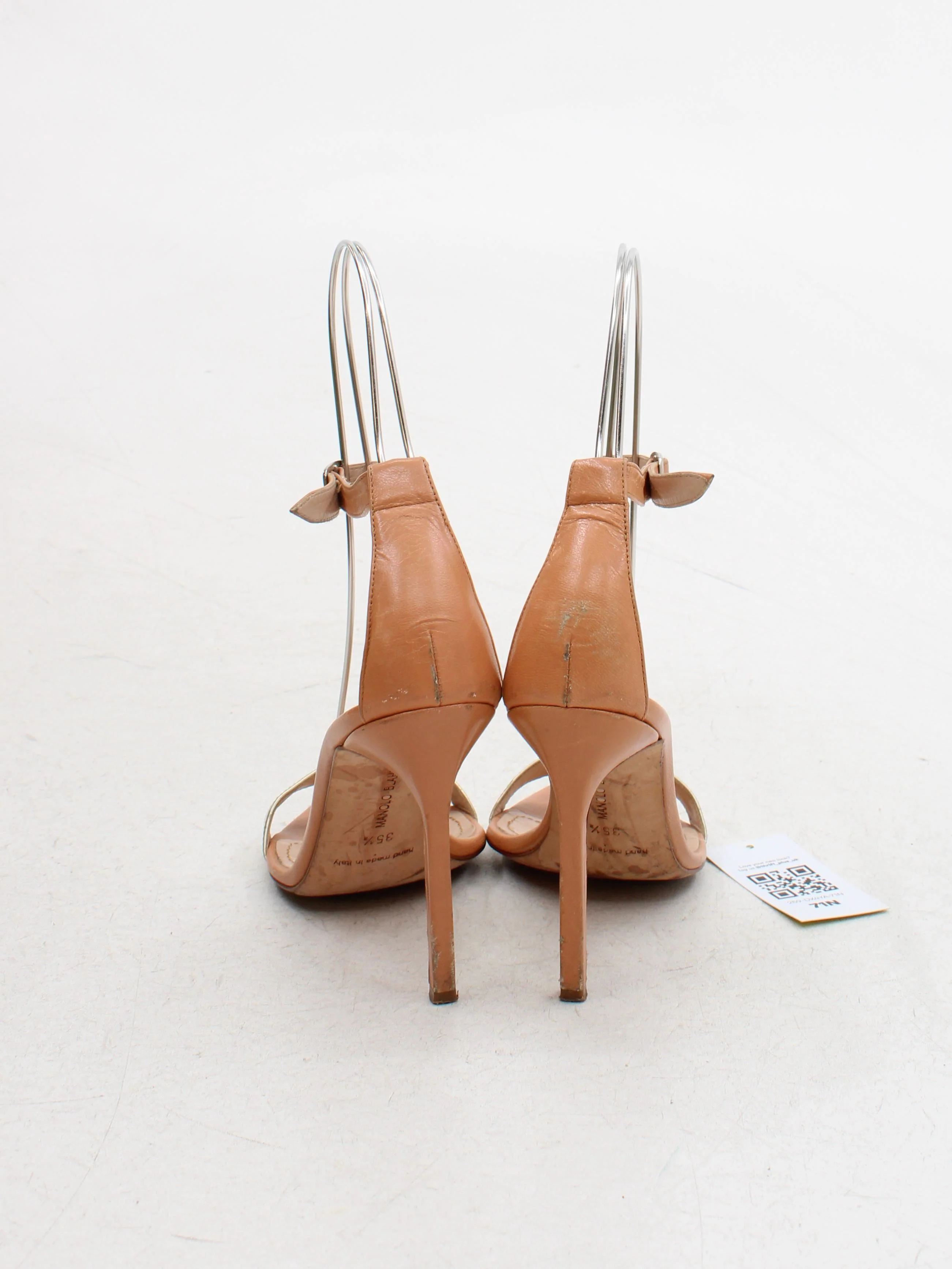 Manolo Blahnik Women's Sandals UK 3 Tan Leather with Other Strappy - Image 3