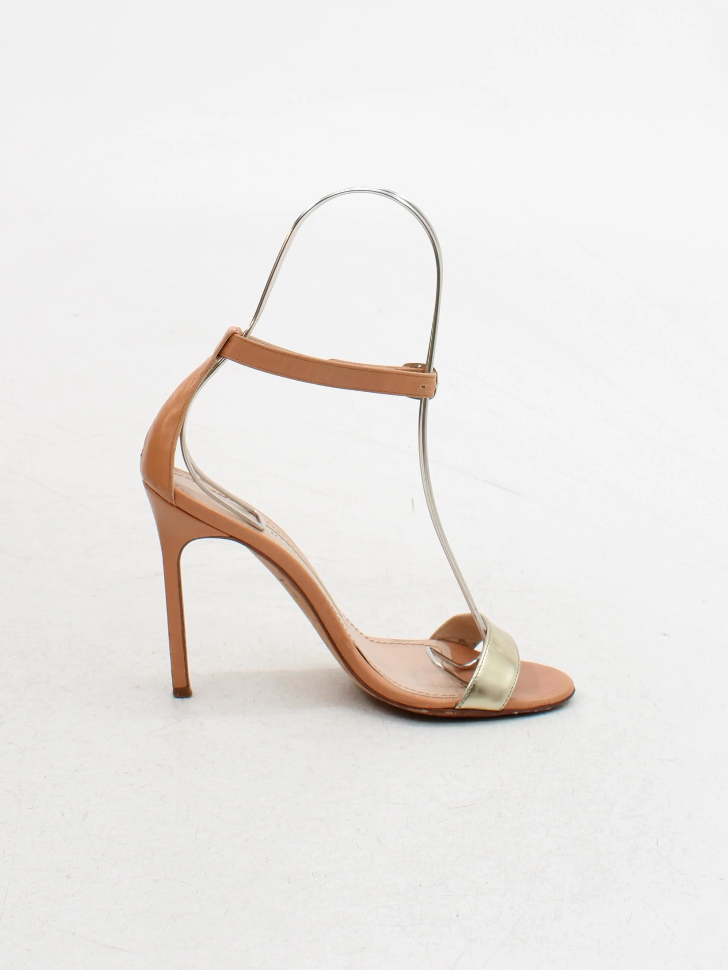 Manolo Blahnik Women's Sandals UK 3 Tan Leather with Other Strappy - Image 5