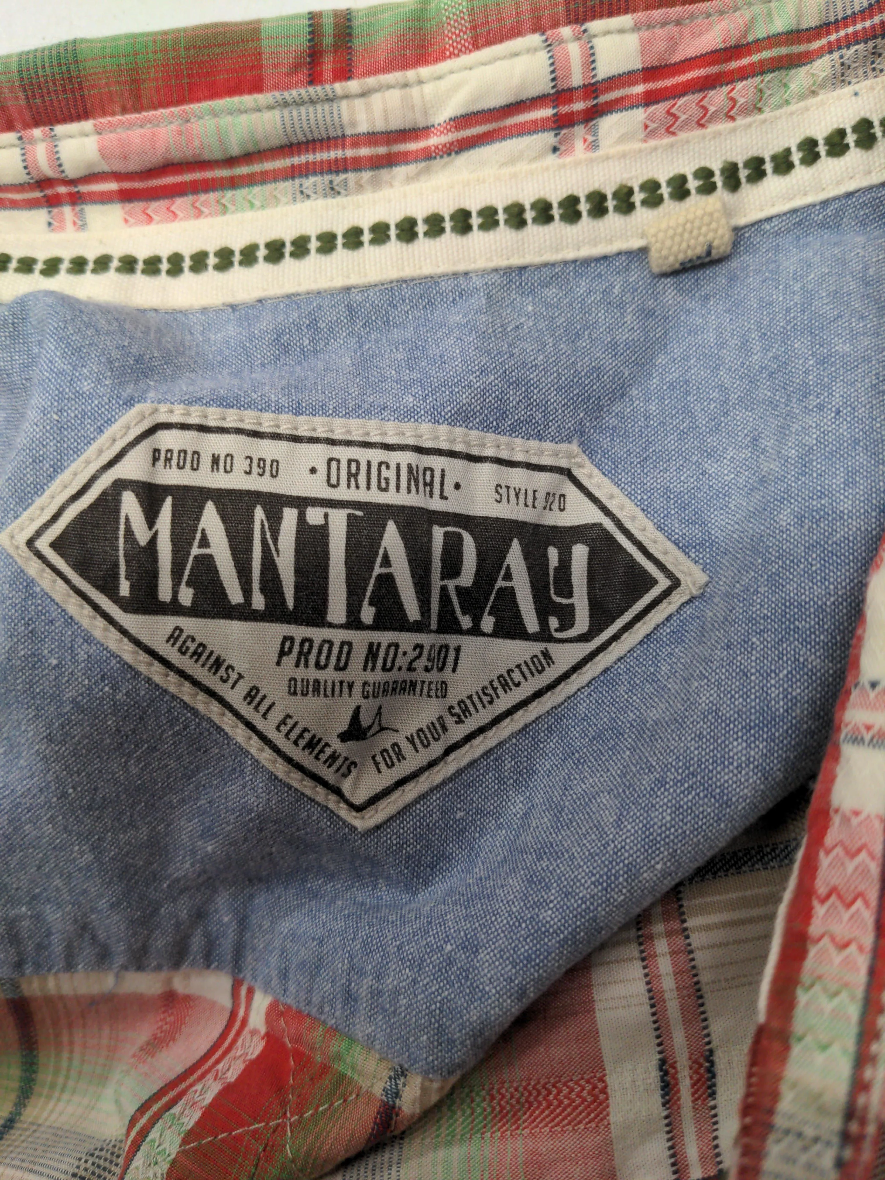 Mantaray Men's Shirt L Multi Checkered 100% Cotton Basic - Image 5