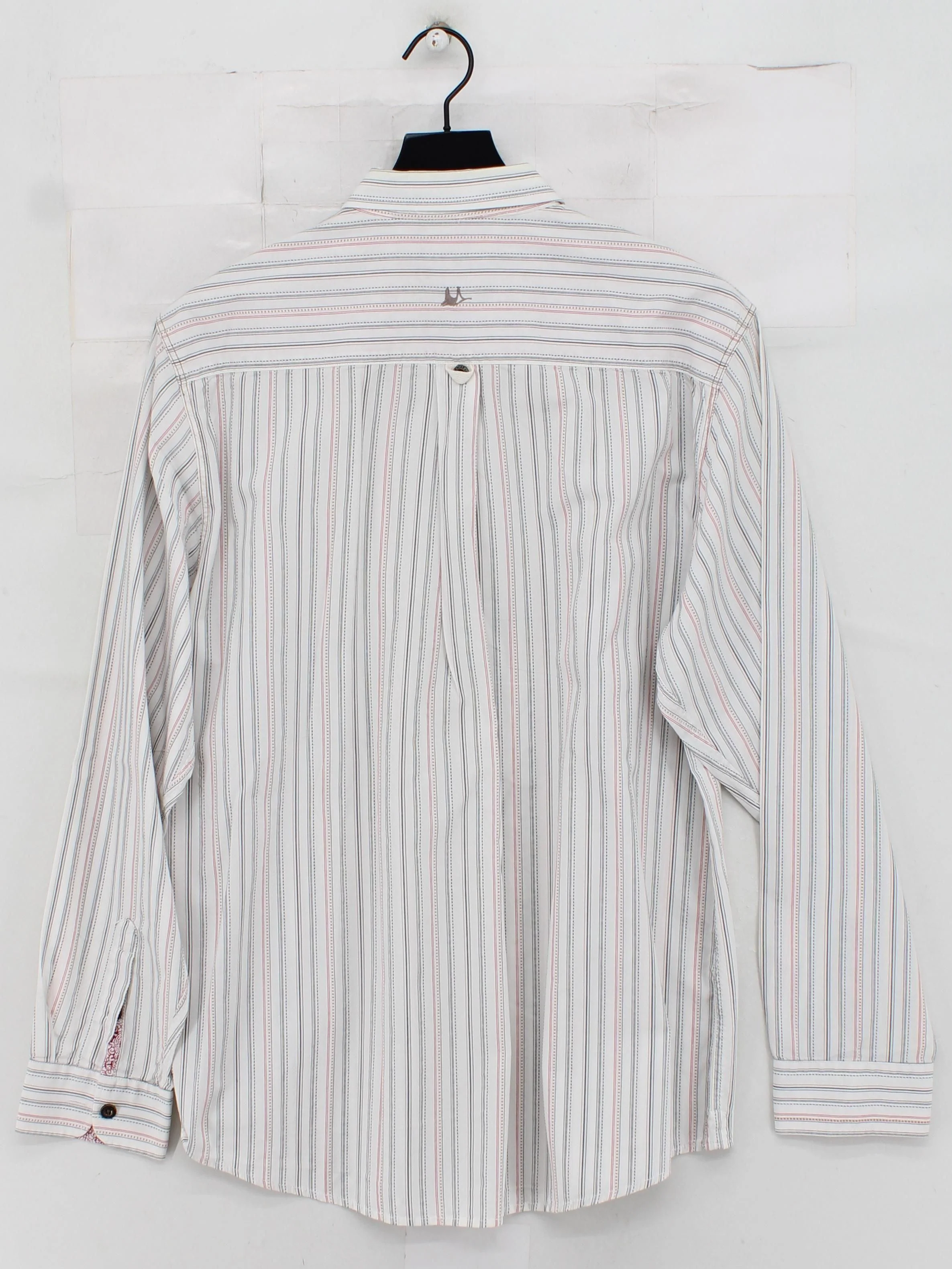 Mantaray Men's Shirt M White Striped 100% Cotton Basic - Image 2