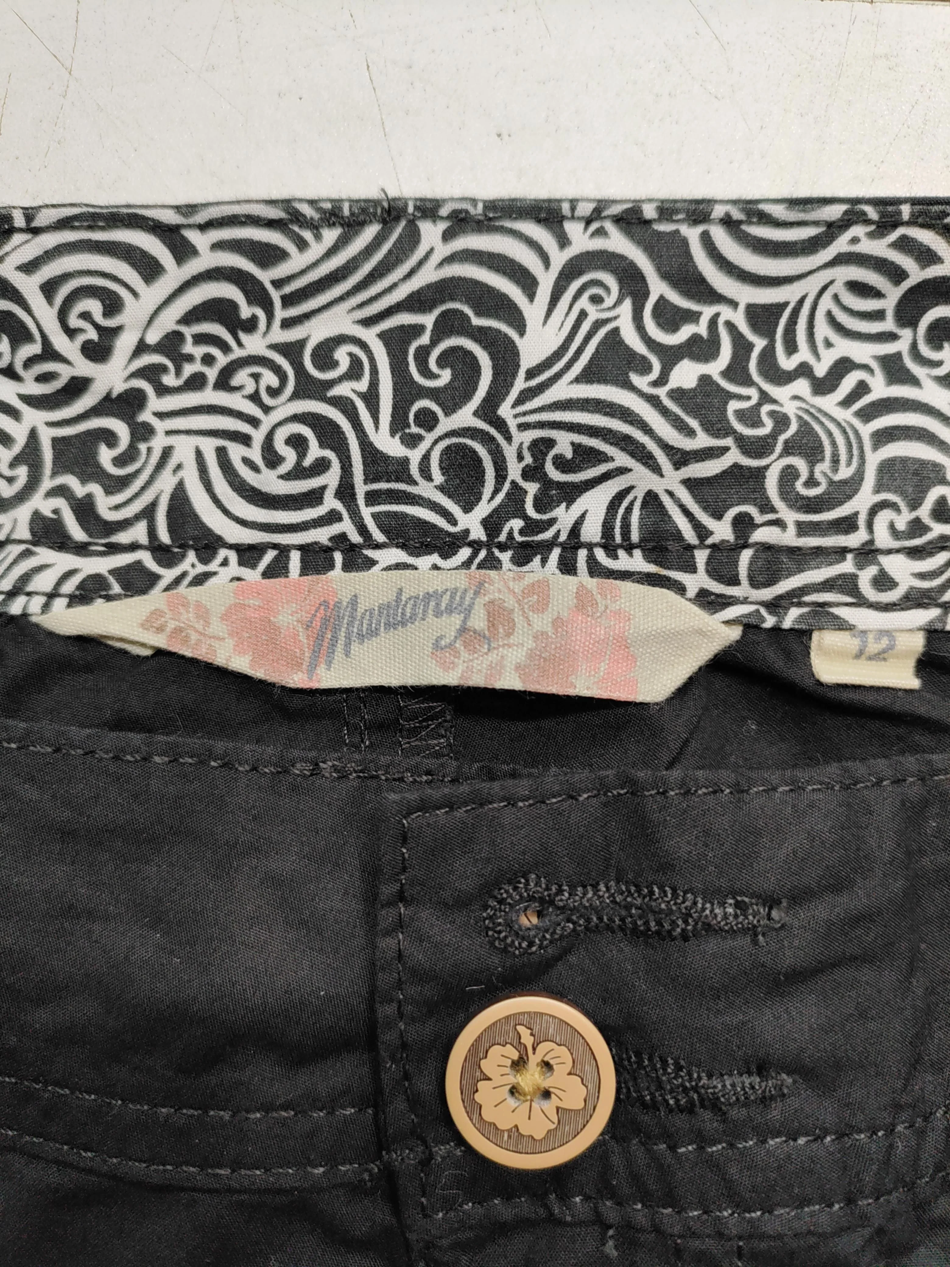 Mantaray Men's Shorts L Black Graphic 100% Cotton Cargo - Image 5